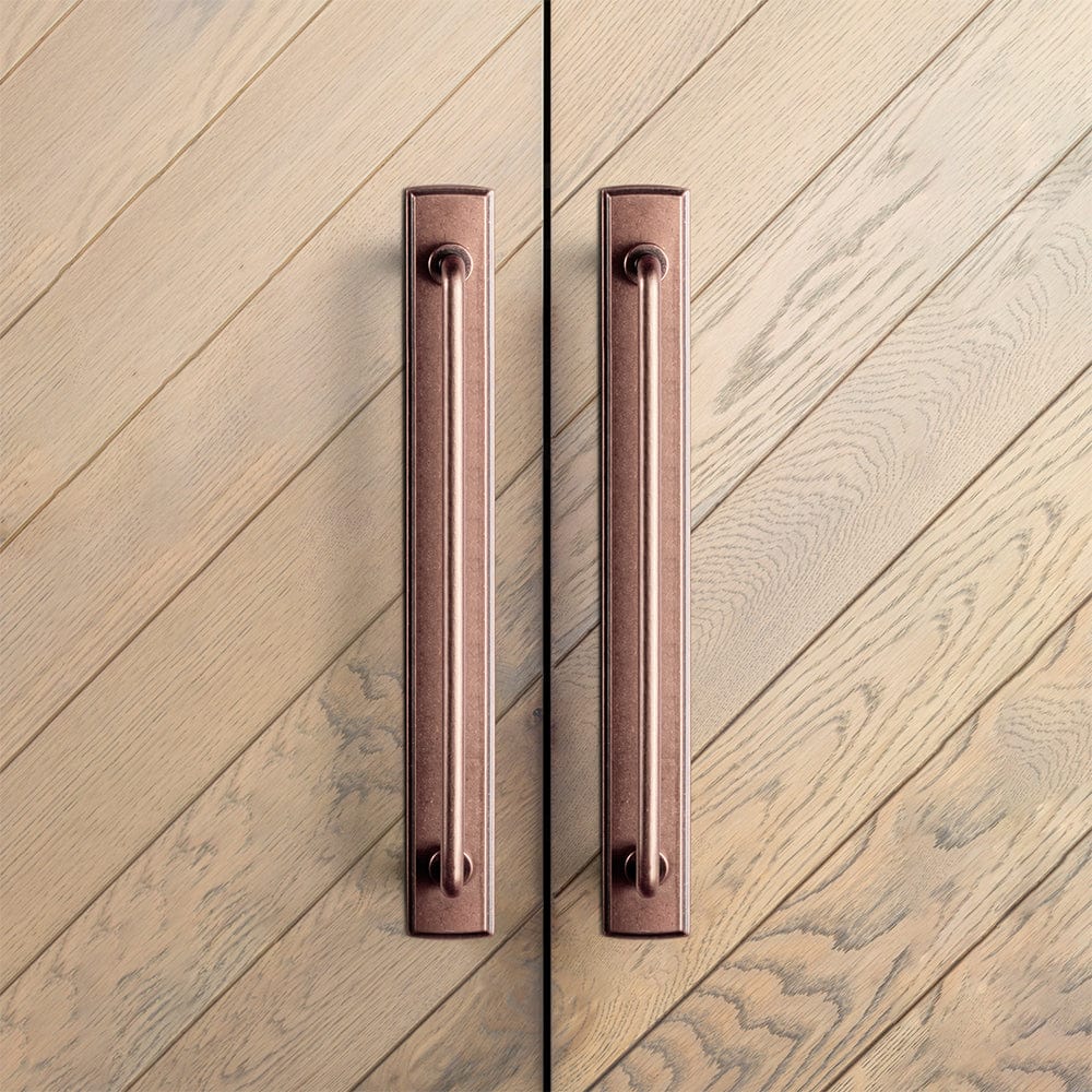 2 Pack Cabinet Bar Pulls with Back Plate Vintage Drawer Handles Home Improvement Hardware