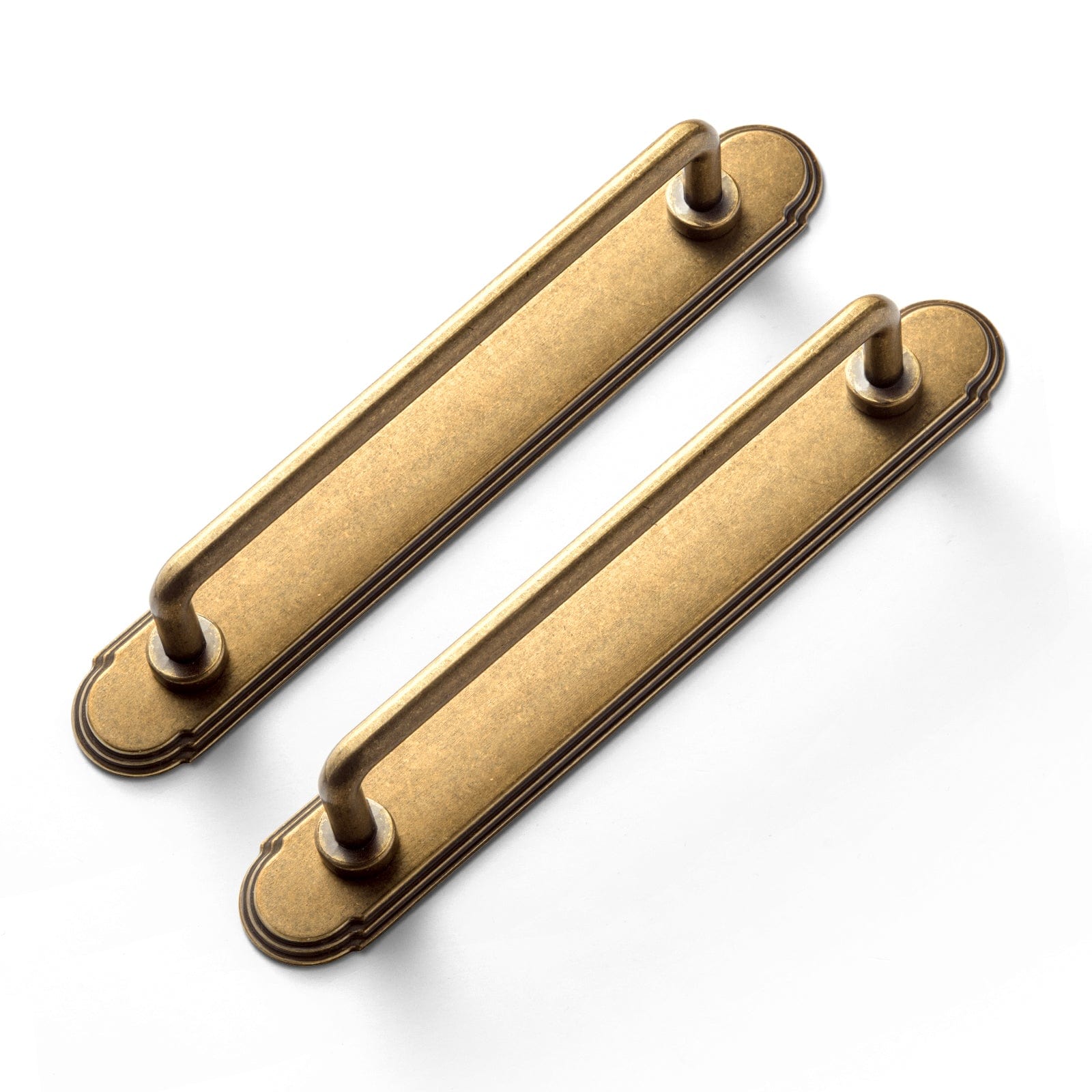 2 Pack Cabinet Bar Pulls with Back Plate Vintage Drawer Handles Home Improvement Hardware