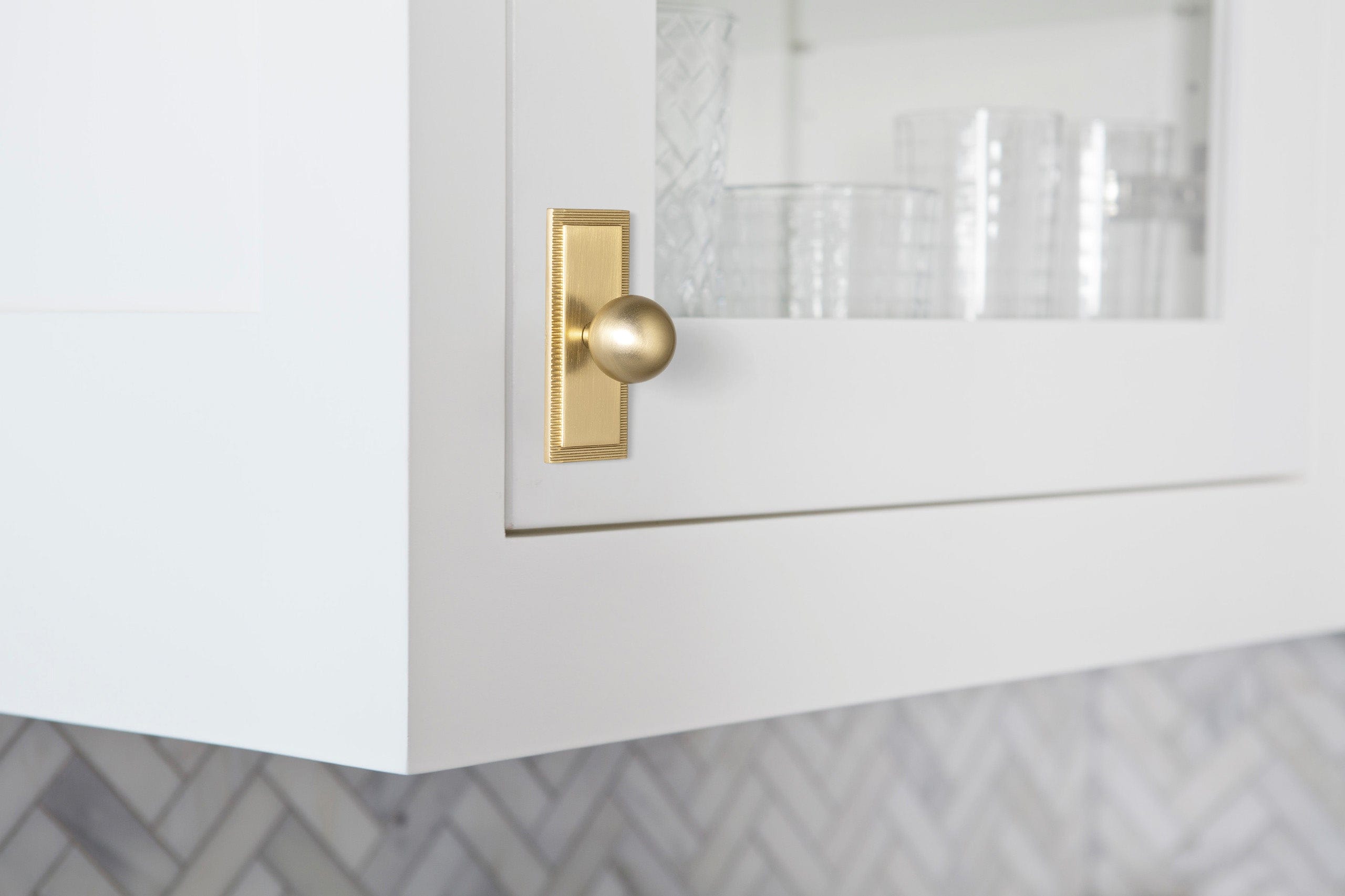 Round Cabinet Knobs with Back Plate Zinc Alloy Cabinet Handle with Long Back Plate