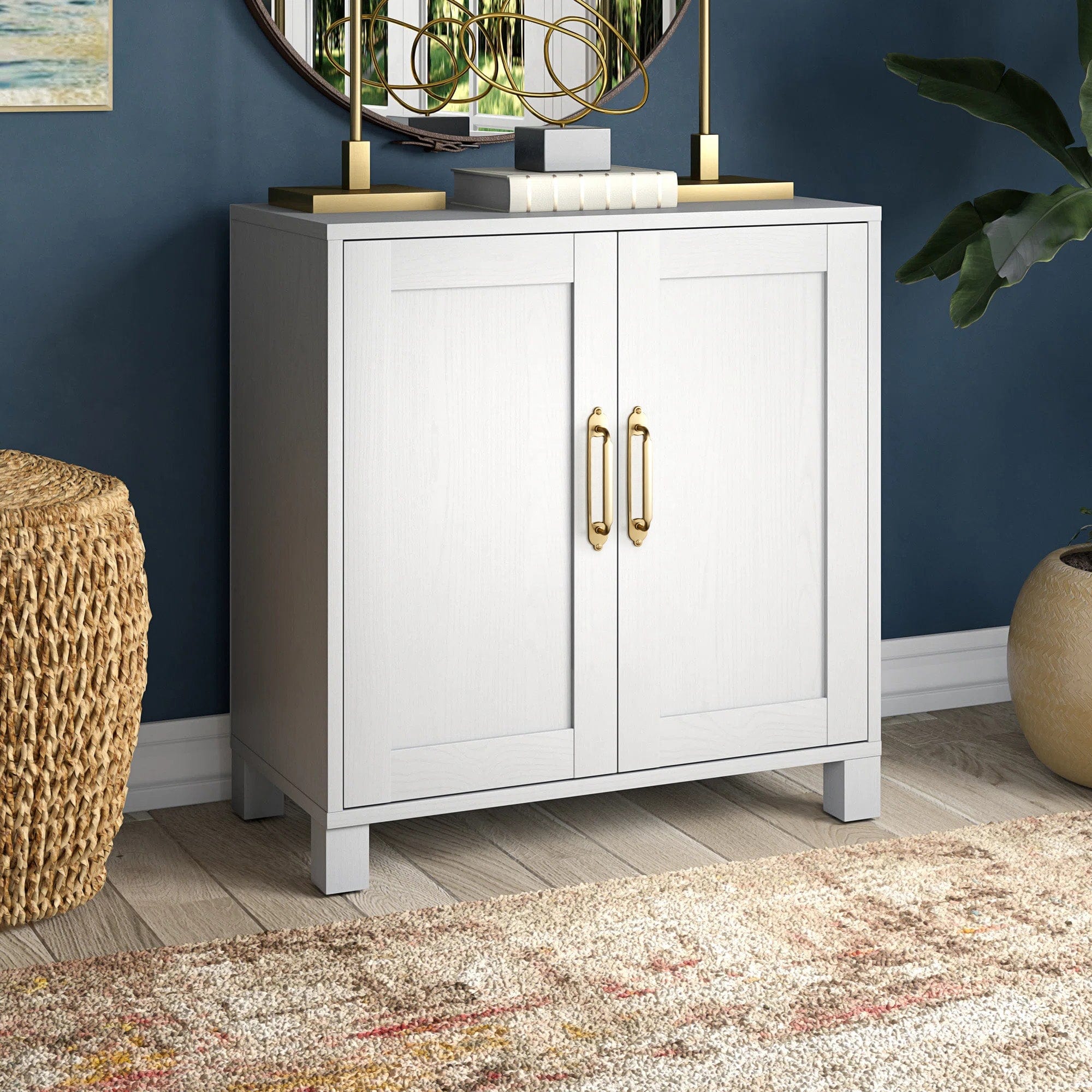 2 Pack Antique Brass Cabinet Pulls with Back Plate Zinc Alloy Drawer Handle with Long Back Plate