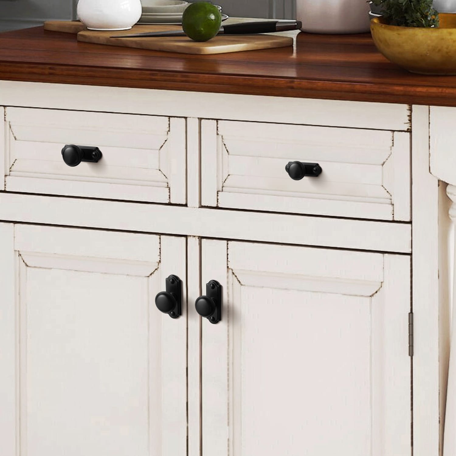 Classic Mushroom Cabinet Knob Zinc Alloy Round Cabinet Knob with Backplate for Kitchen Cabinet