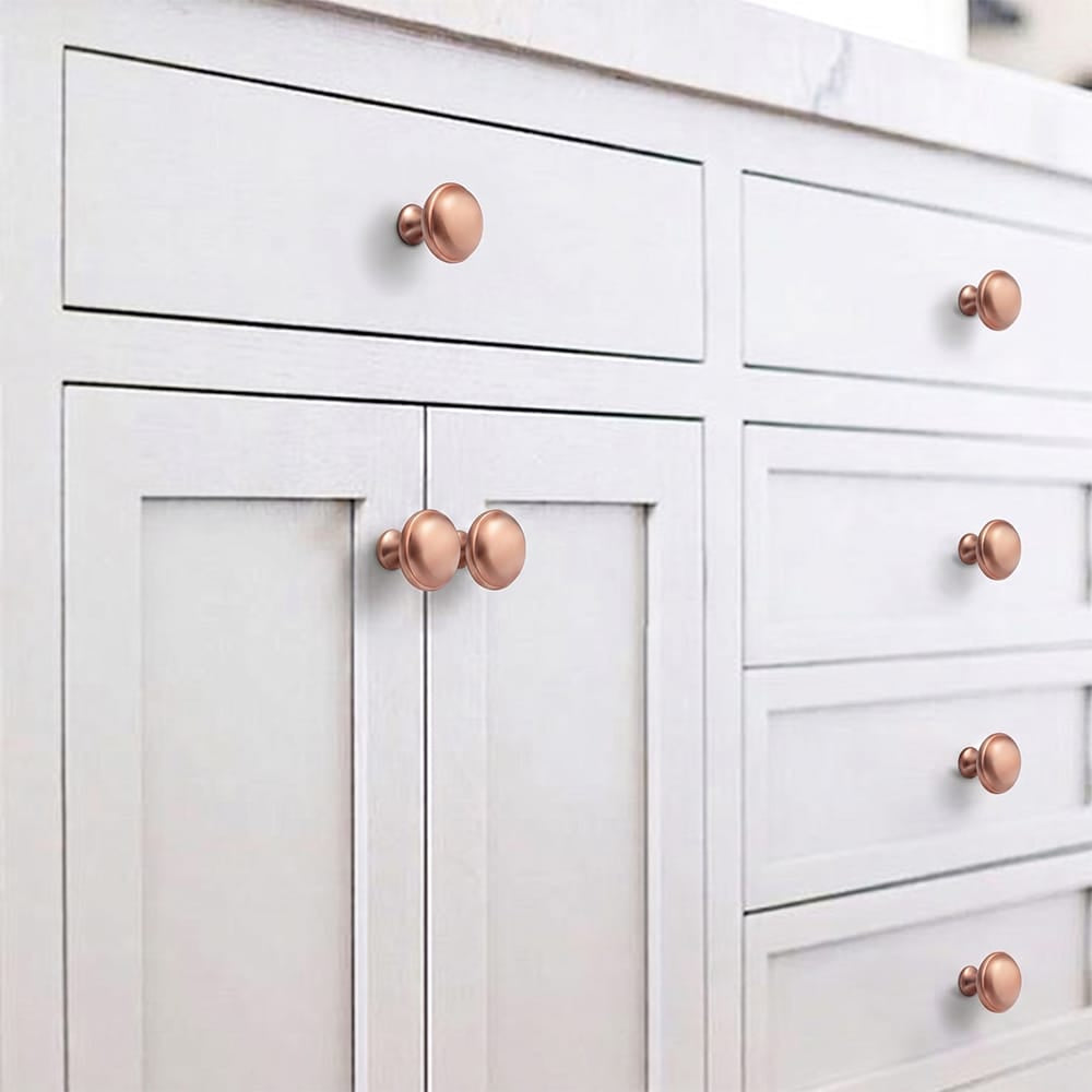 Classic Mushroom Cabinet Knob Zinc Alloy Round Cabinet Knob with Backplate for Kitchen Cabinet