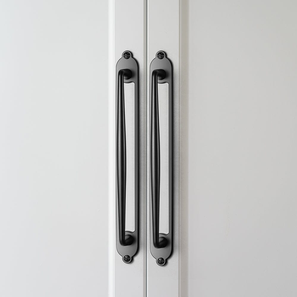 2 Pack Vintage Zinc Alloy Cabinet Pulls with Back Plate - Furniture Handles for Kitchen Cupboards