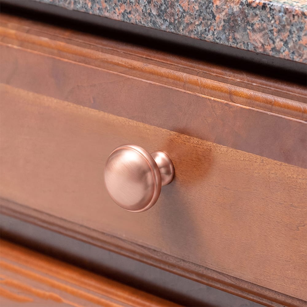 Classic Mushroom Cabinet Knob Zinc Alloy Round Cabinet Knob with Backplate for Kitchen Cabinet