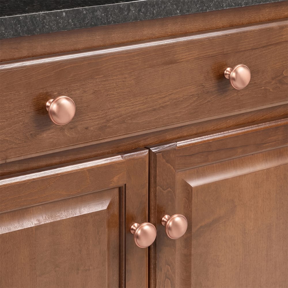 Classic Mushroom Cabinet Knob Zinc Alloy Round Cabinet Knob with Backplate for Kitchen Cabinet