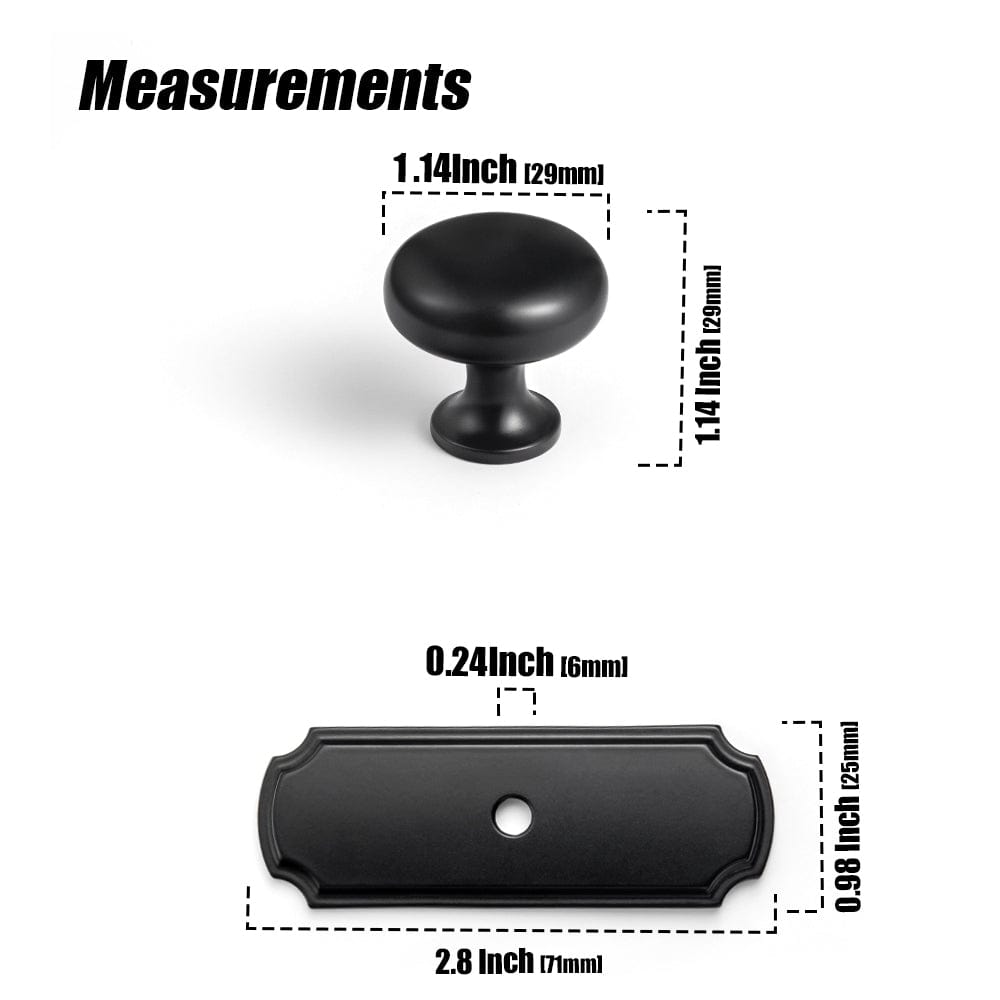 Multi-colored Classic Drawer Knob Mushroom Round Cabinet Knob