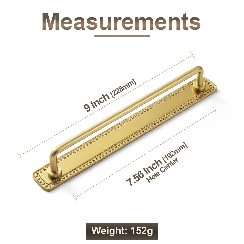 2 Pack Cabinet Bar Pulls with Back Plate Vintage Drawer Handles Home Improvement Hardware