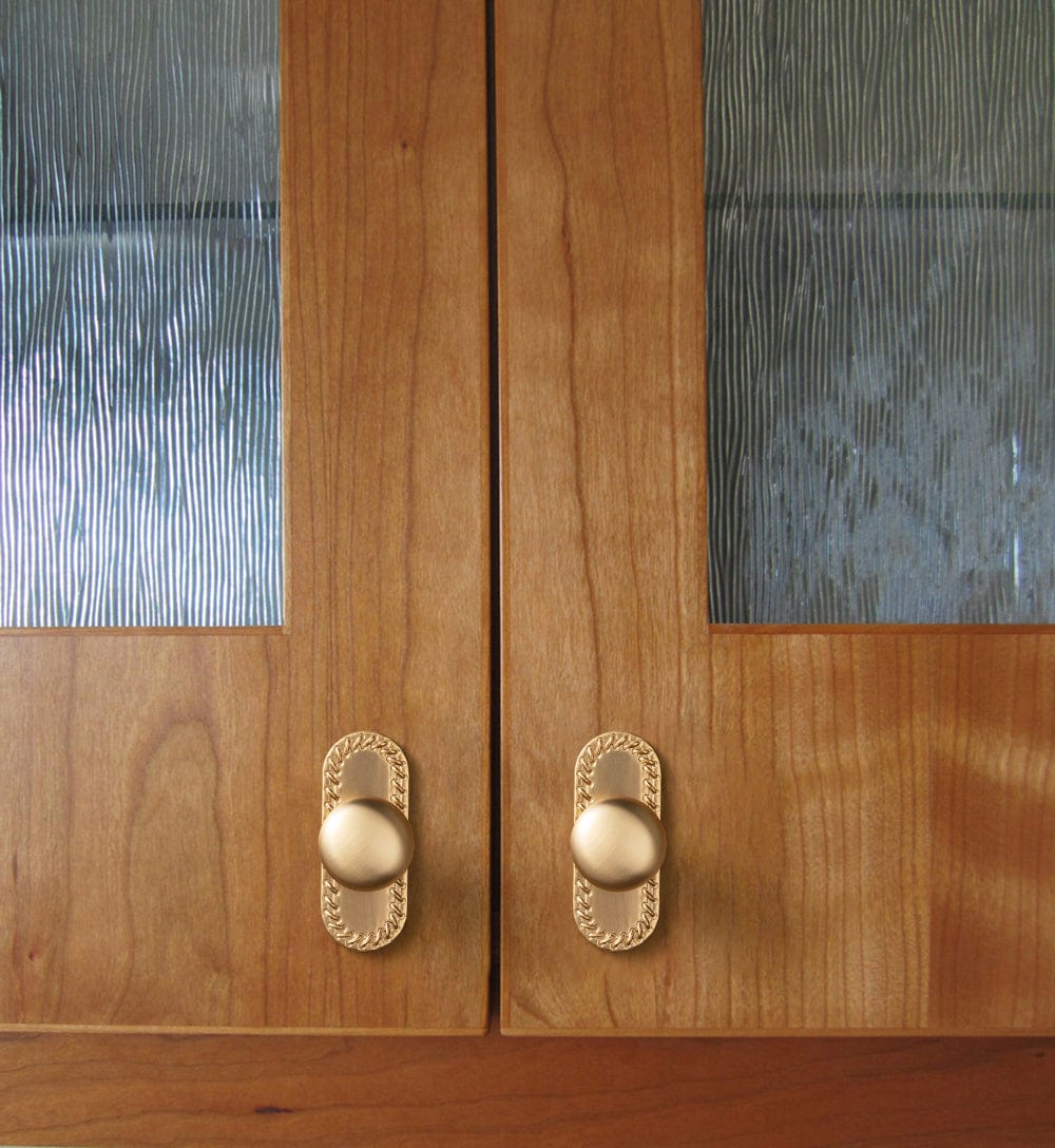 Antique Brass Zinc Alloy Cabinet Knob with Back Plate Single Hole Center Cabinet Hardware for Bedroom Kitchen