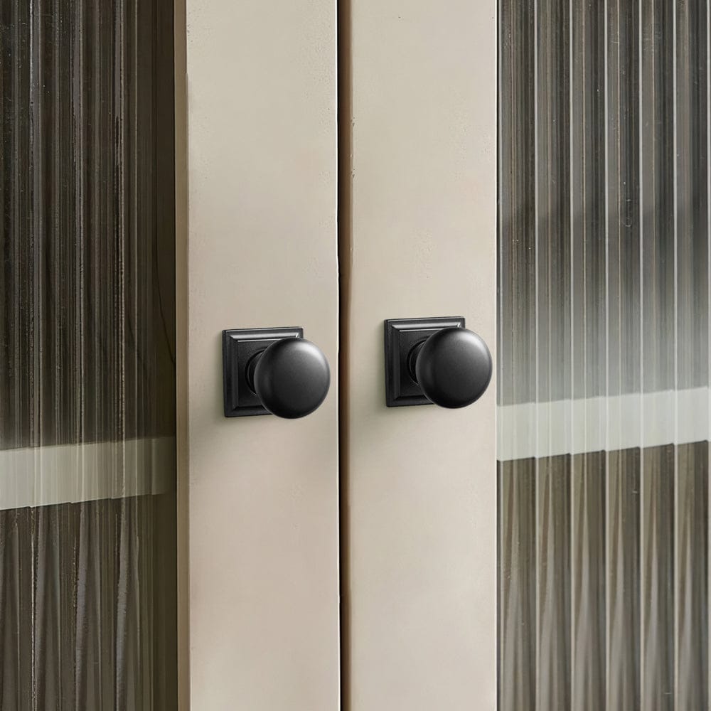 Antique Brass Zinc Alloy Cabinet Knob with Back Plate Single Hole Center Cabinet Hardware for Bedroom Kitchen