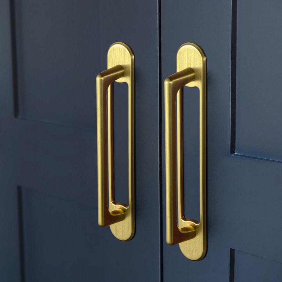 2 Pack Classic Cabinet Bar Pulls with Back Plate Zinc Alloy Cabinet Handle with Long Back Plate