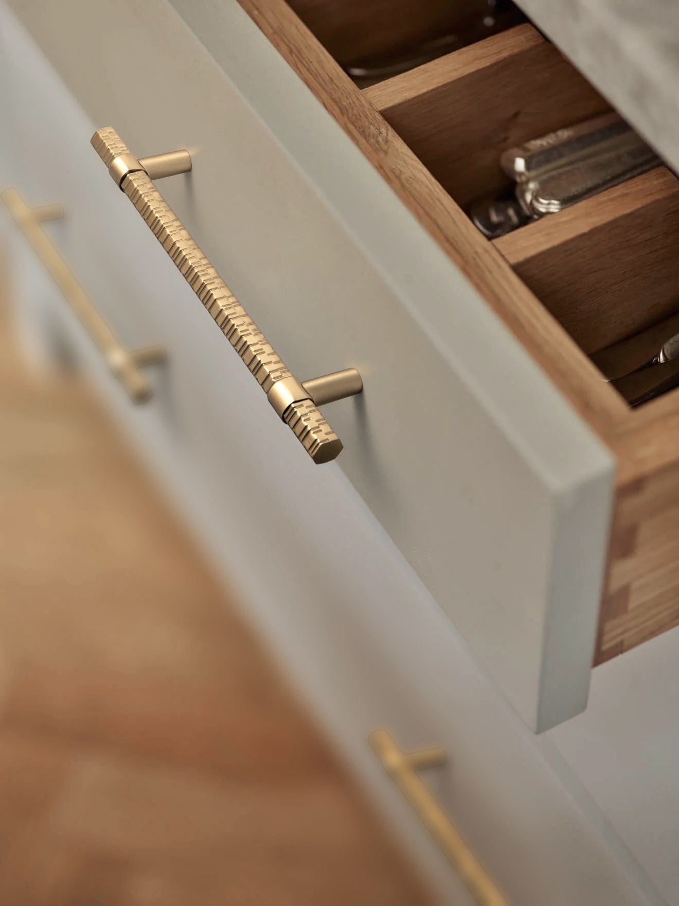 Vintage Kitchen Cabinet T-Bar Pulls Knurled Antique Cabinet Handles