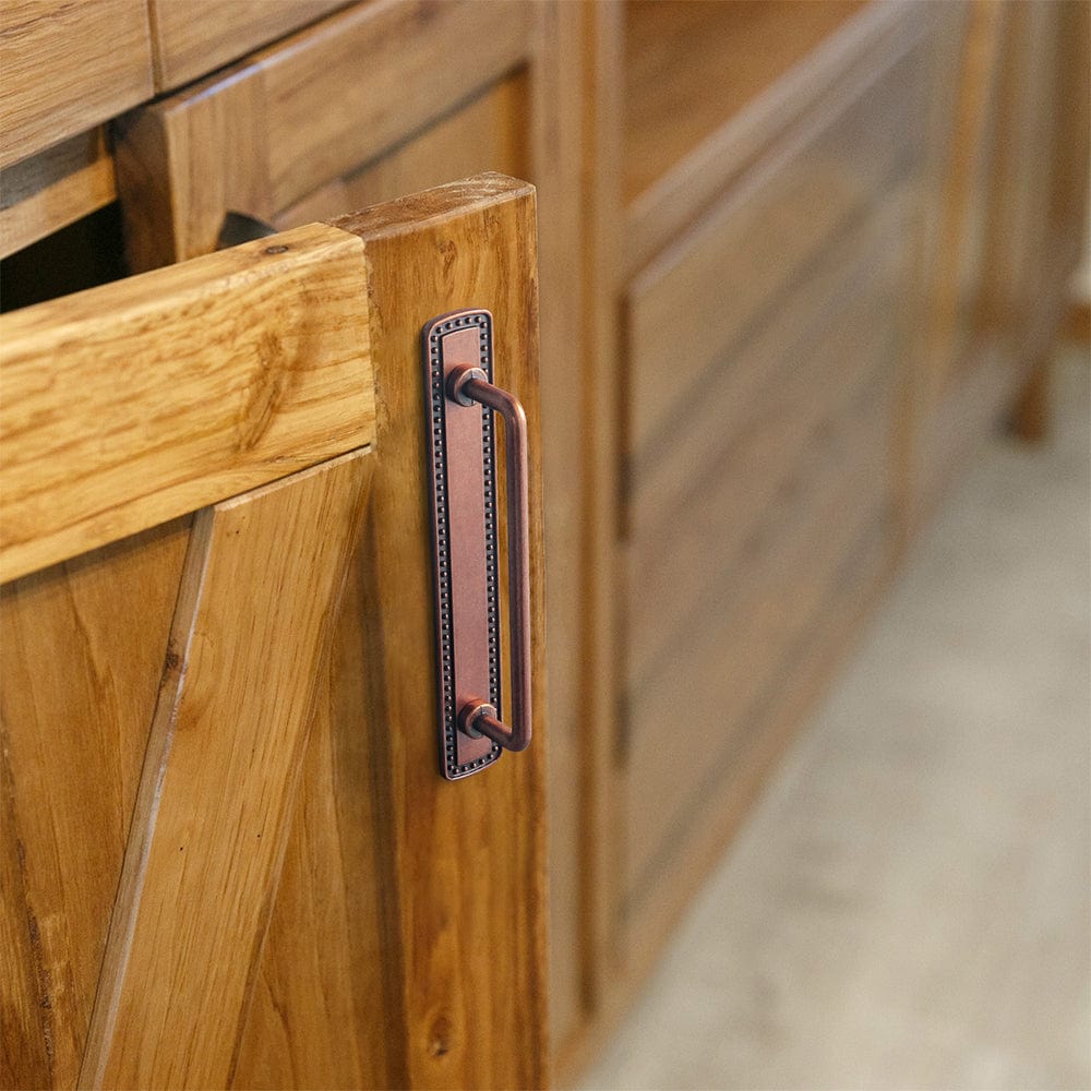 2 Pack Cabinet Bar Pulls with Back Plate Vintage Drawer Handles Home Improvement Hardware