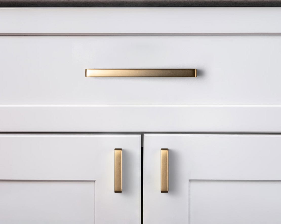 Rectangular Kitchen Drawer Pulls Finger Pull Modern Zinc Alloy Cabinet Handles