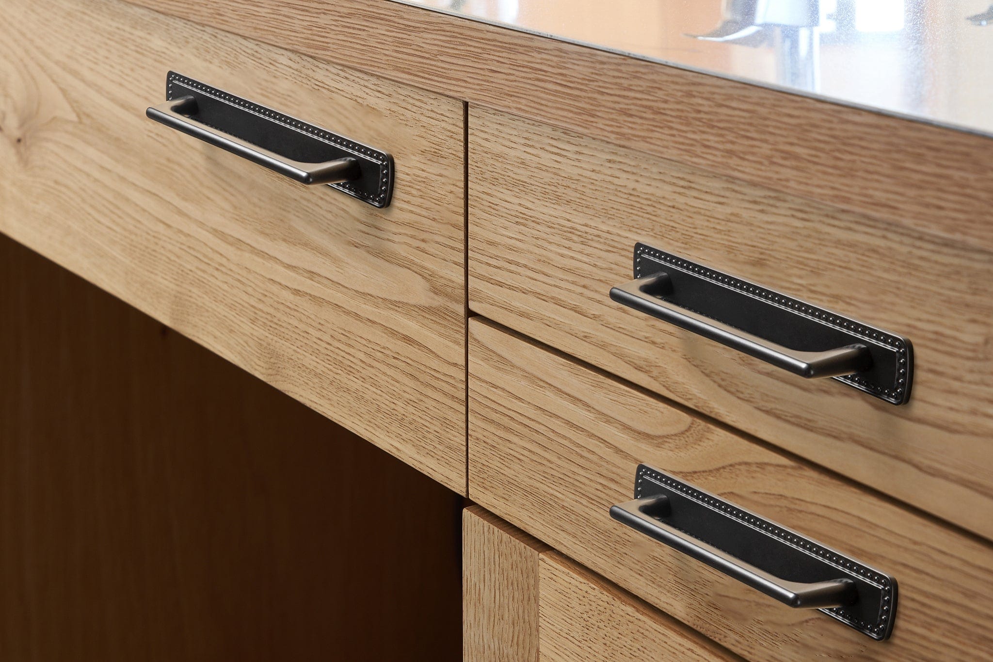 2 Pack Classic Cabinet Bar Pulls with Back Plate Zinc Alloy Cabinet Handle with Long Back Plate