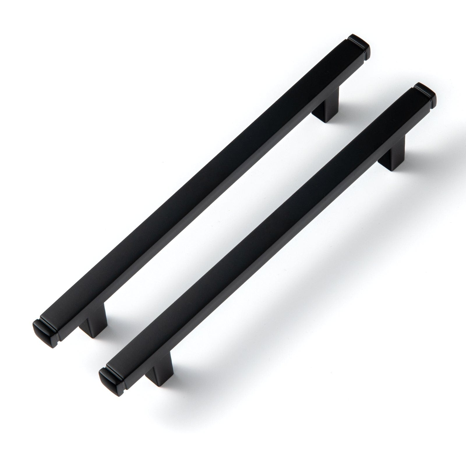 Goo-Ki Matte Black / 5'' Hole Center / 6 Pack Vintage Brass Drawer Handles Retro Straight Bar Pull Solid Cabinet Pulls