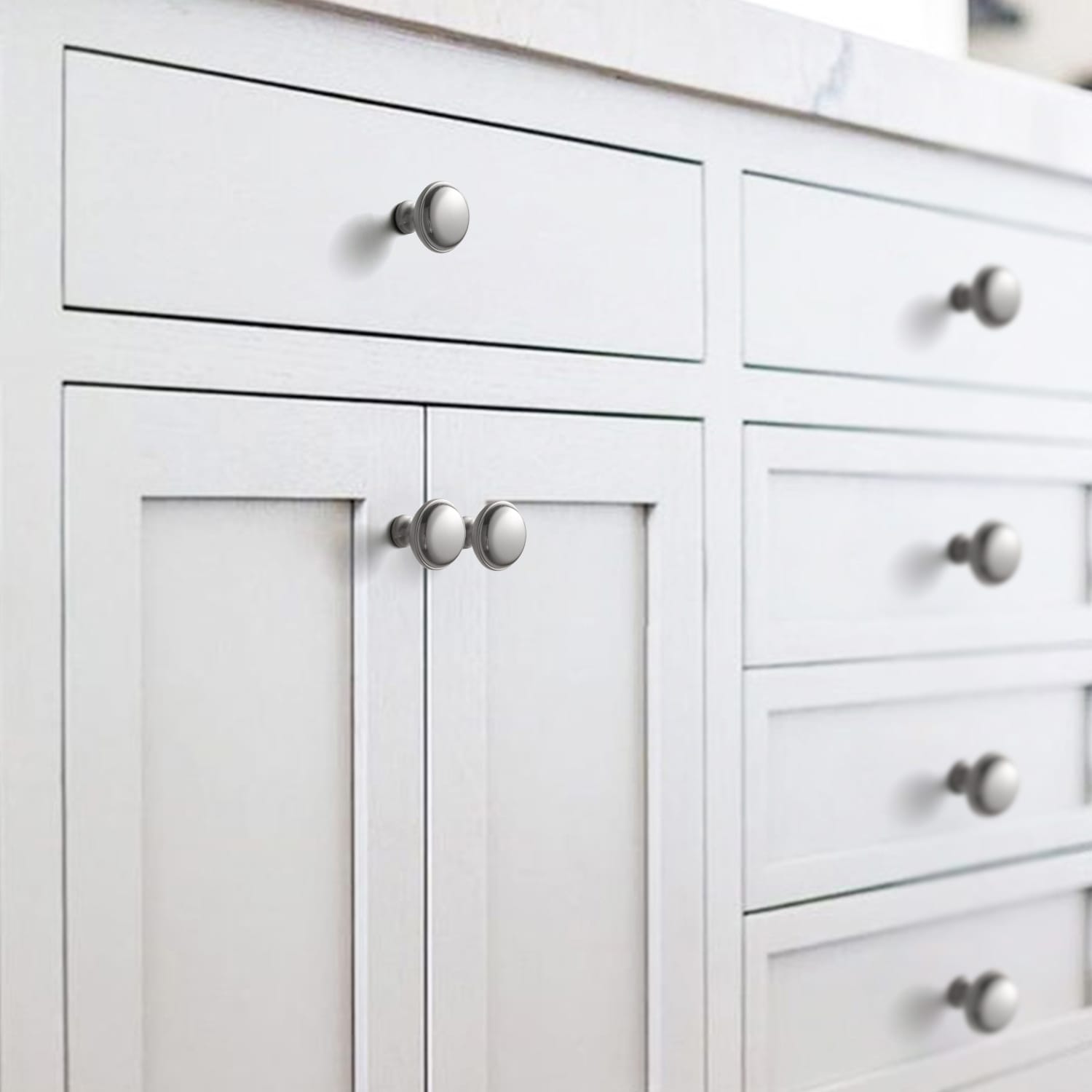 Classic Mushroom Cabinet Knob Zinc Alloy Round Cabinet Knob with Backplate for Kitchen Cabinet