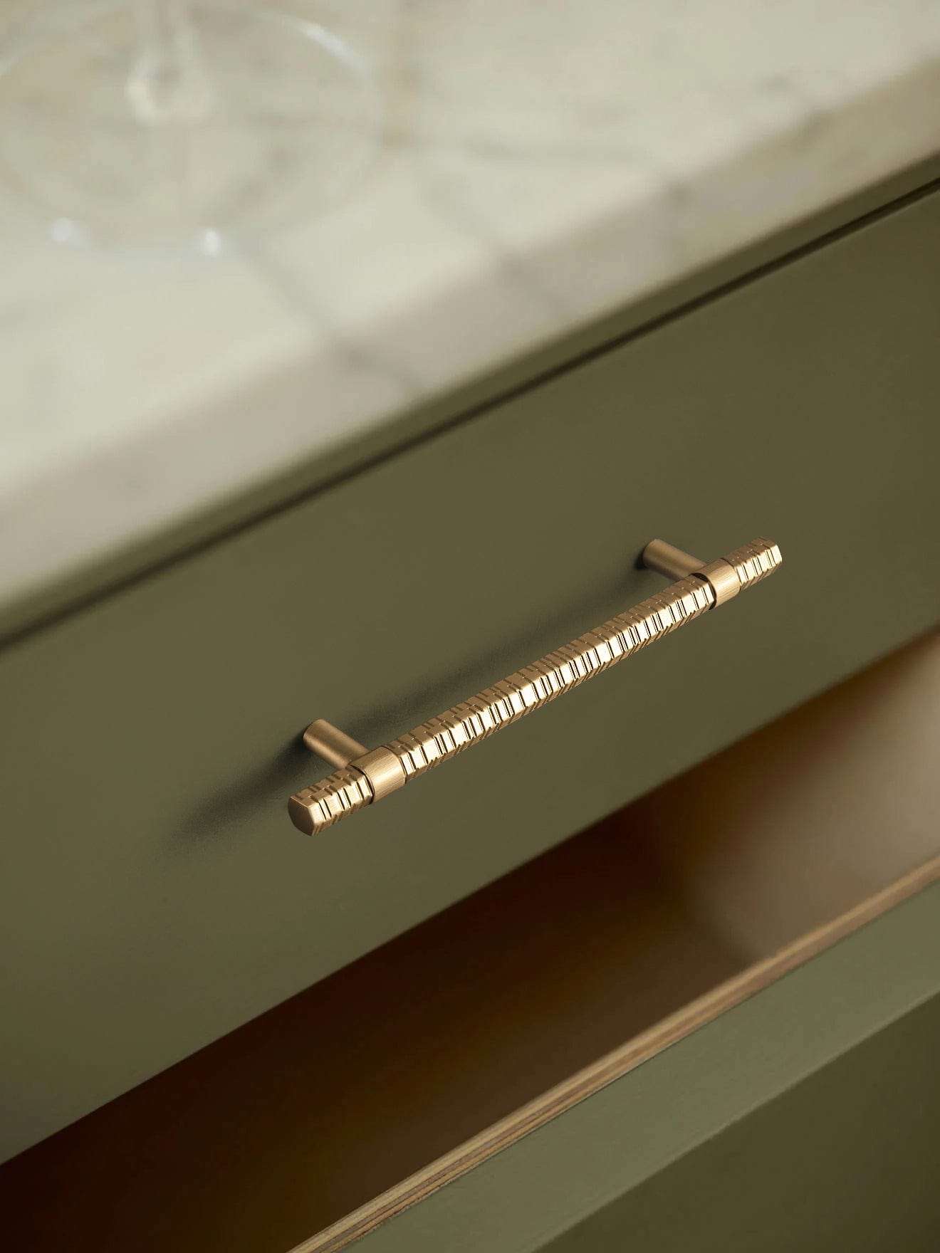 Vintage Kitchen Cabinet T-Bar Pulls Knurled Antique Cabinet Handles