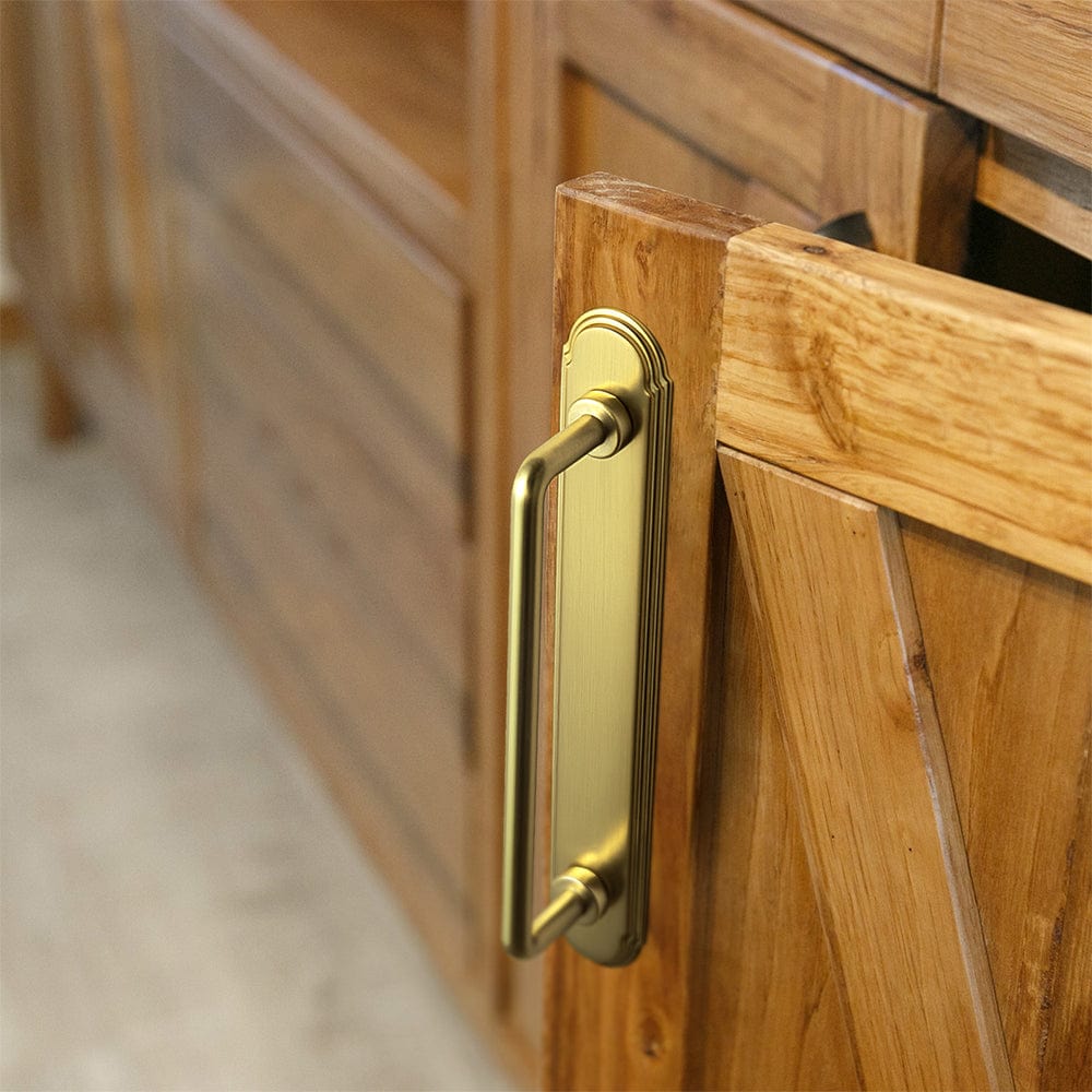 2 Pack Cabinet Bar Pulls with Back Plate Vintage Drawer Handles Home Improvement Hardware