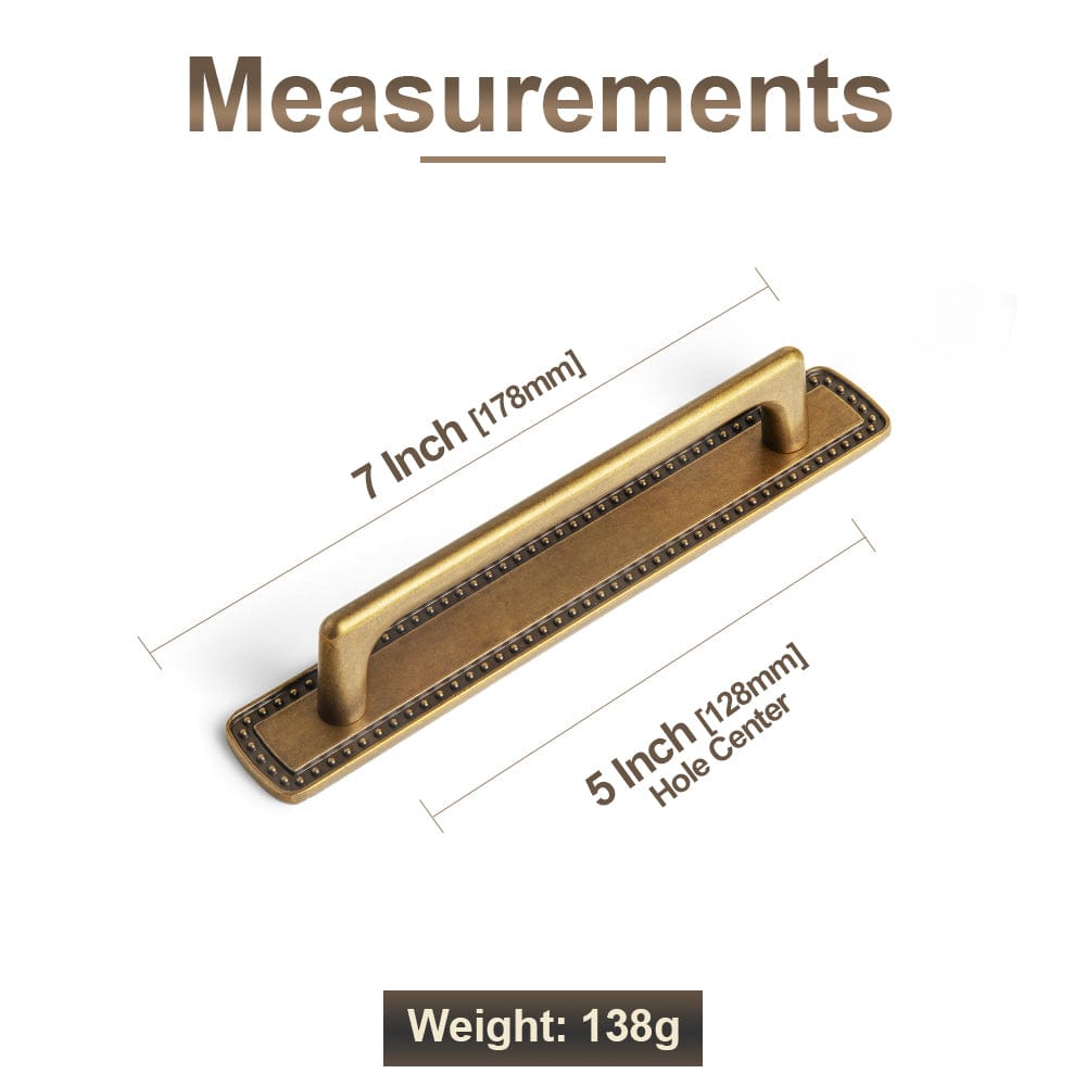 2 Pack Classic Cabinet Bar Pulls with Back Plate Zinc Alloy Cabinet Handle with Long Back Plate
