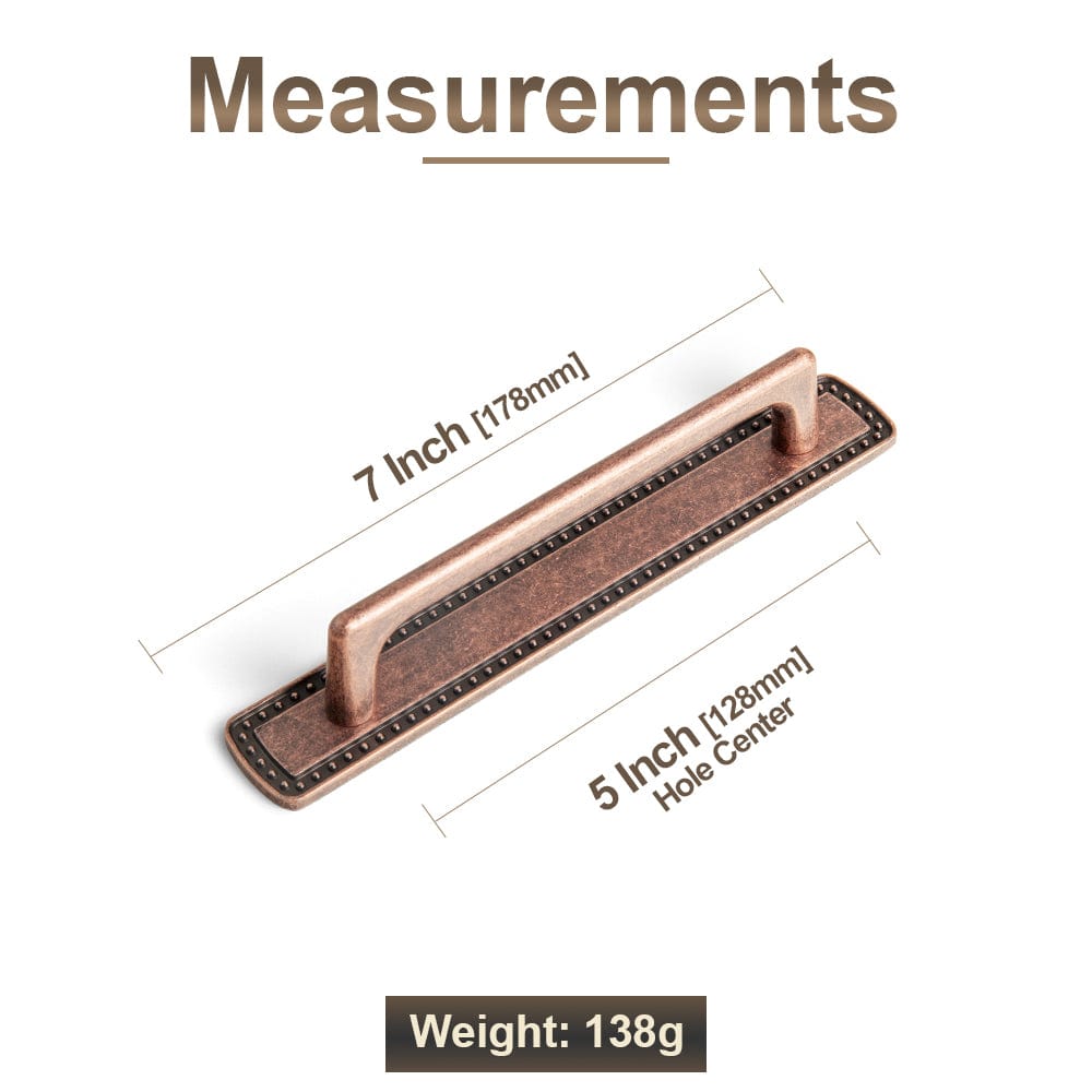 2 Pack Classic Cabinet Bar Pulls with Back Plate Zinc Alloy Cabinet Handle with Long Back Plate