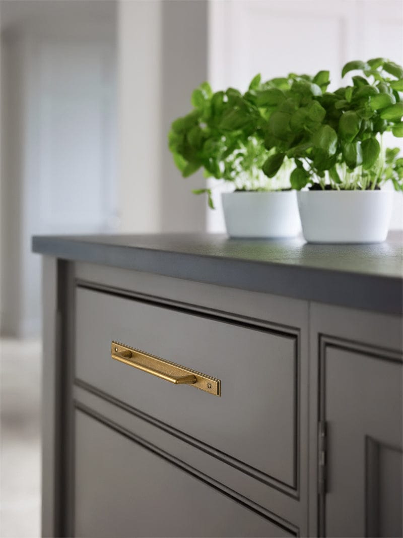 2 Pack Classic Cabinet Bar Pulls with Back Plate Zinc Alloy Cabinet Handle with Long Back Plate