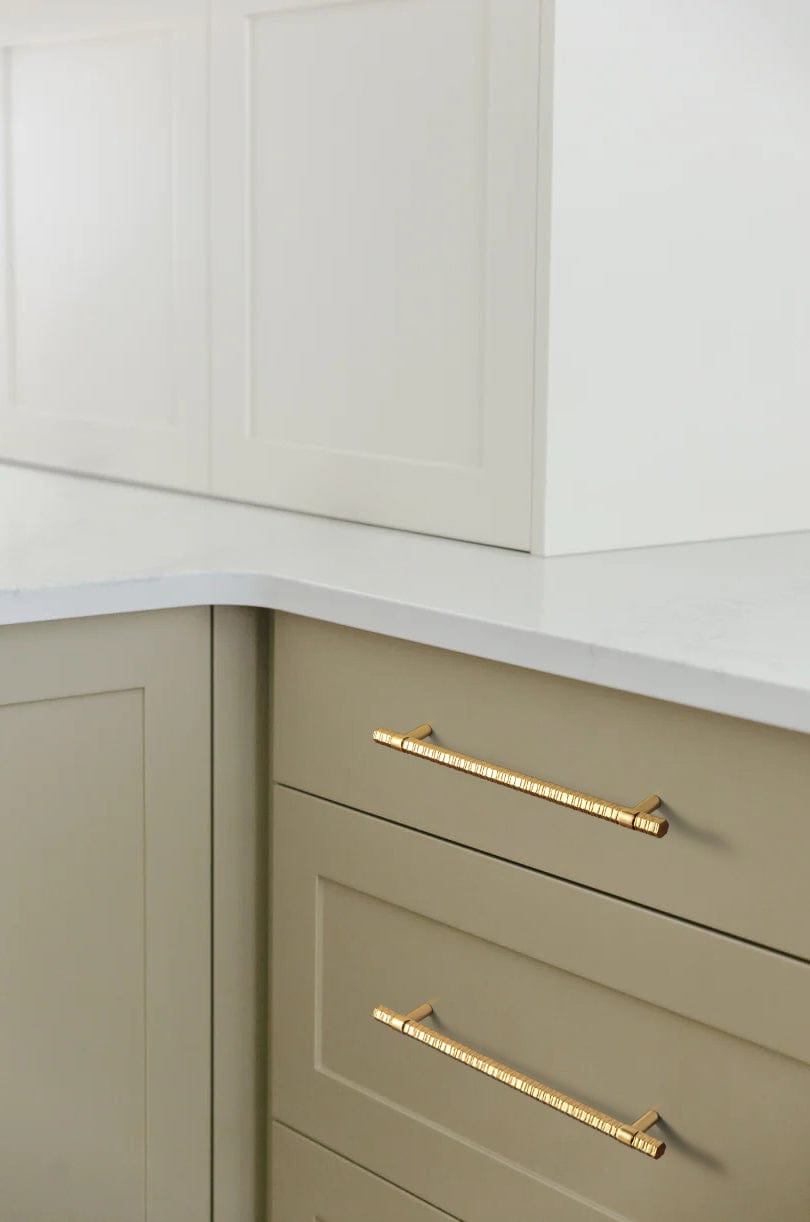 Vintage Kitchen Cabinet T-Bar Pulls Knurled Antique Cabinet Handles