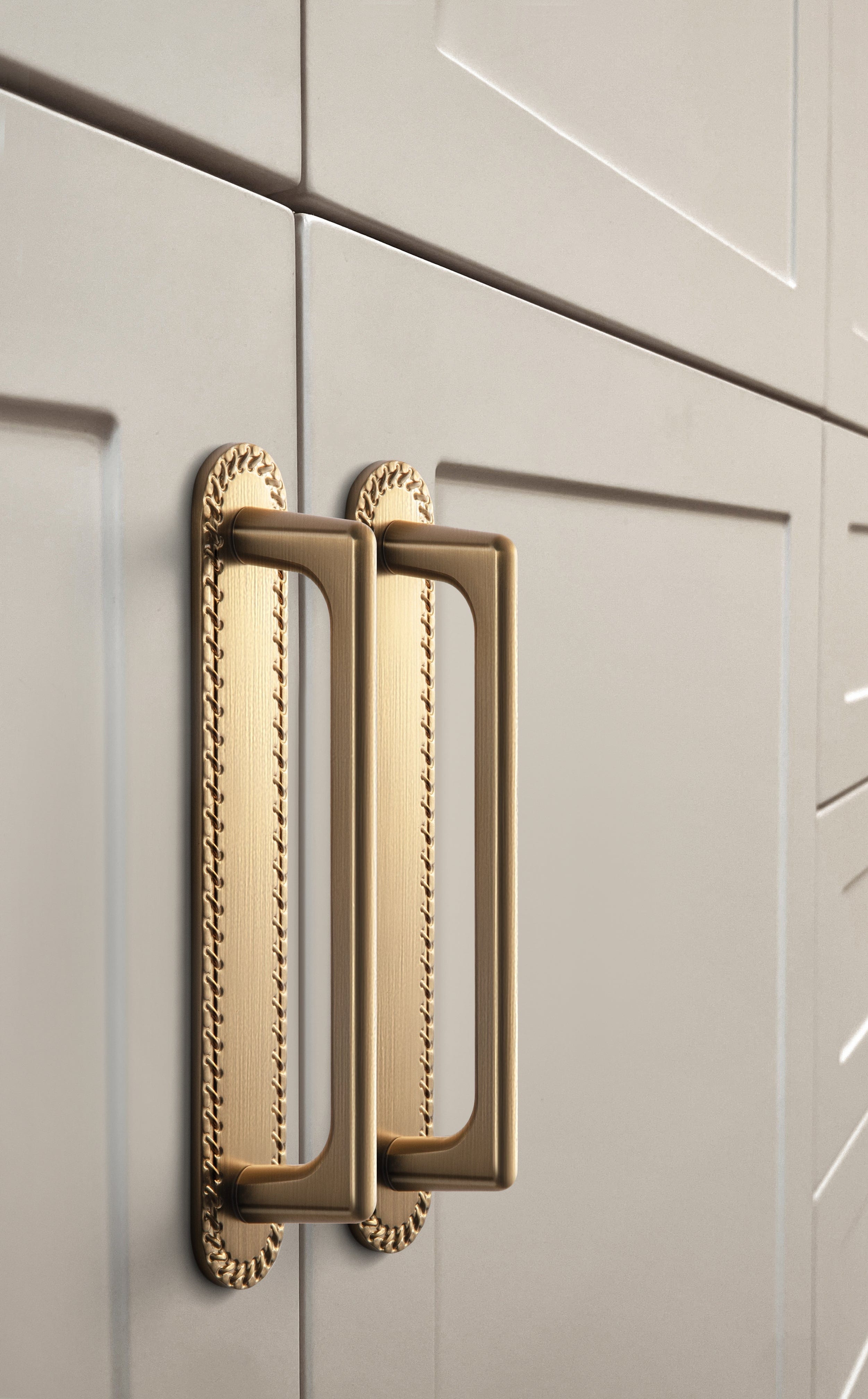 2 Pack Classic Cabinet Bar Pulls with Back Plate Zinc Alloy Cabinet Handle with Long Back Plate