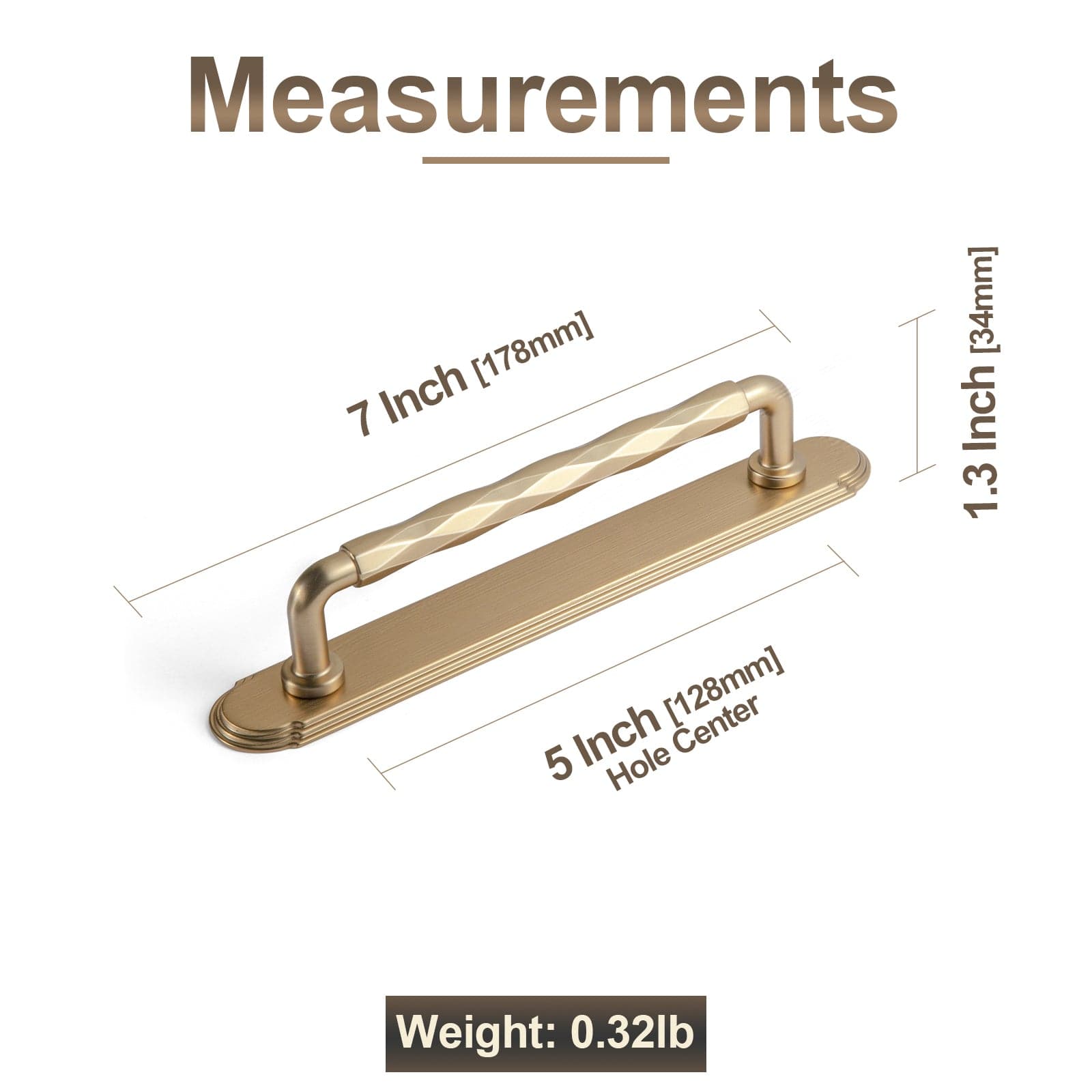 2 Pack Zinc Alloy Drawer Pulls with Back Plate Twisted Design Decorative Handles for Kitchen Cabinets