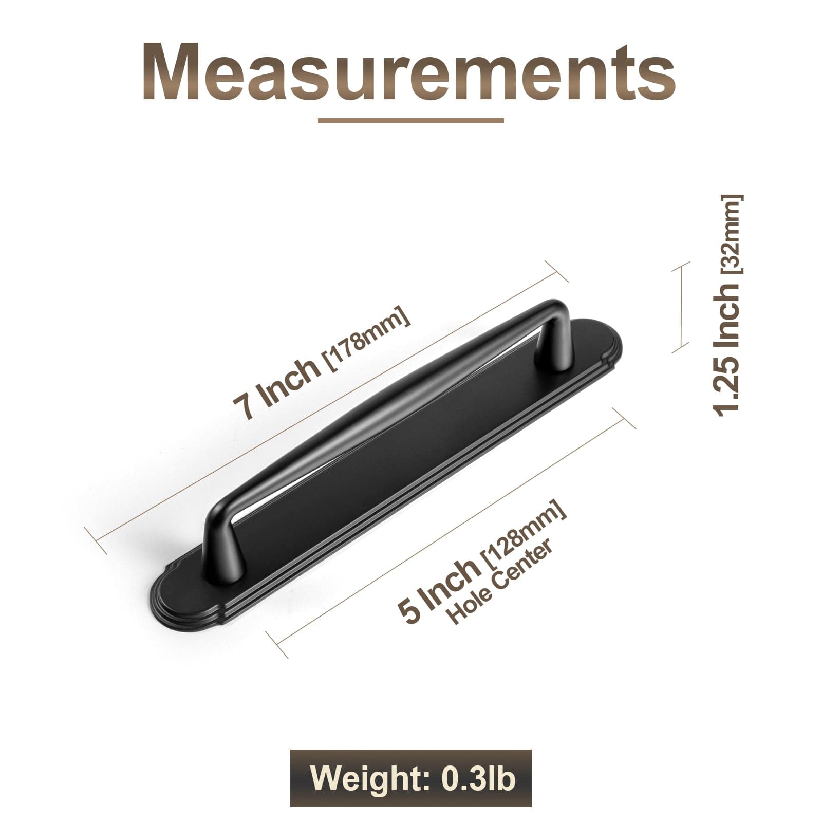 2 Pack Vintage Zinc Alloy Cabinet Pulls with Back Plate - Furniture Handles for Kitchen Cupboards