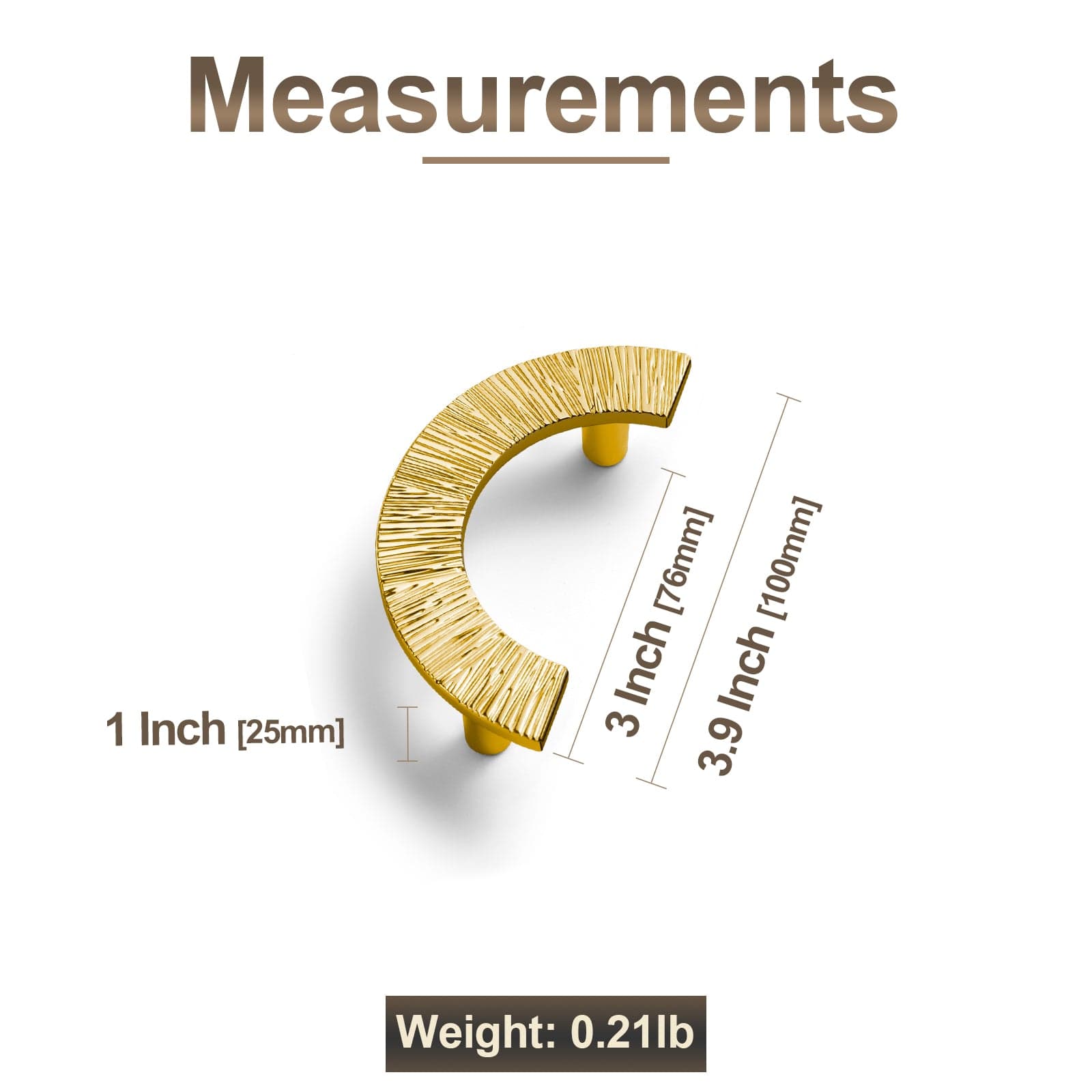 Striped Hammerline Cabinet Pulls Light Luxury Elegant Kitchen Hardware