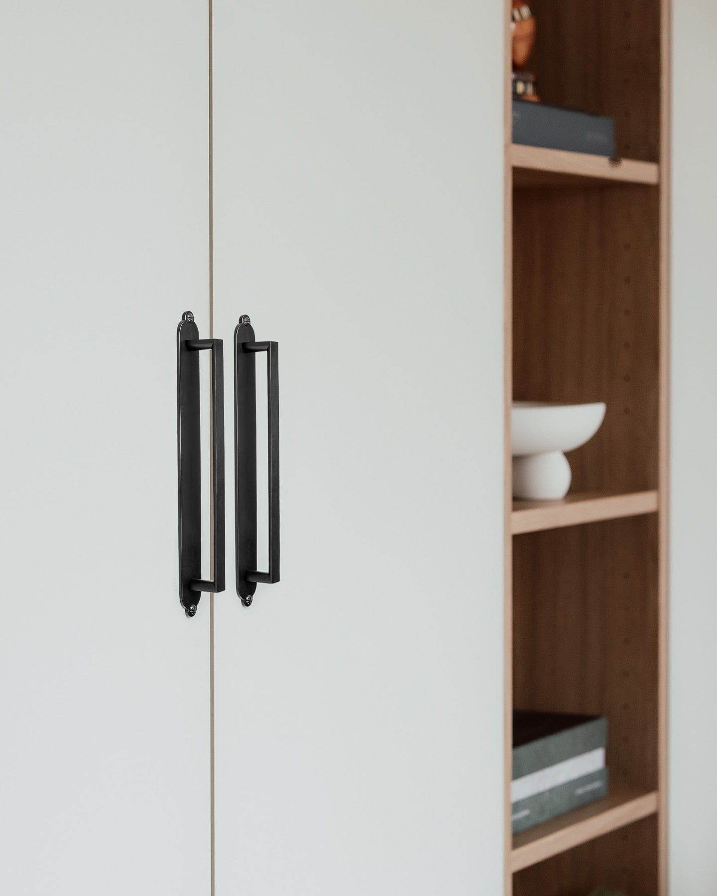 2 Pack Long Cabinet Bar Pulls with Back Plates Solid Drawer Handles Set