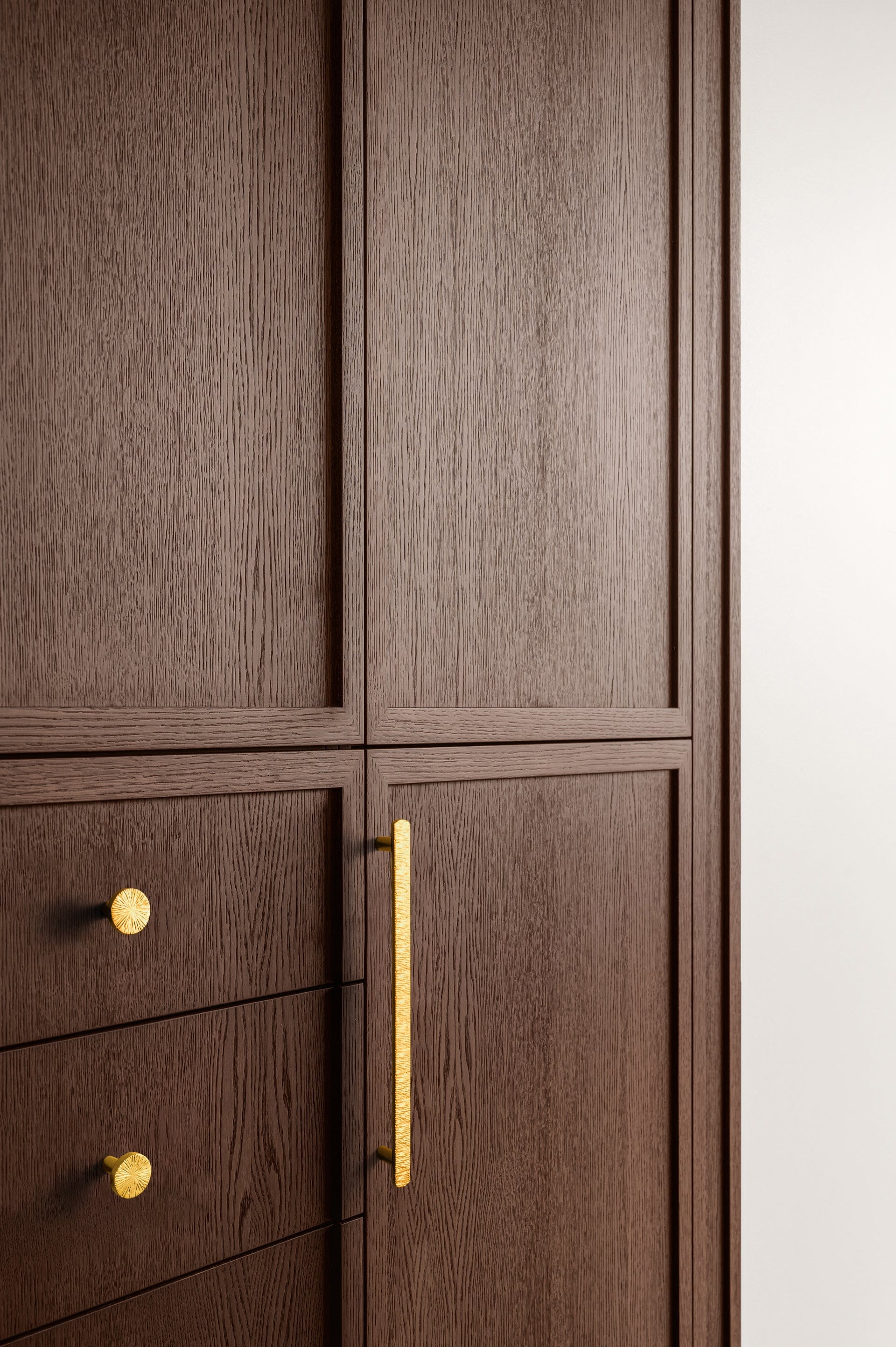 Striped Hammerline Cabinet Pulls Light Luxury Elegant Kitchen Hardware