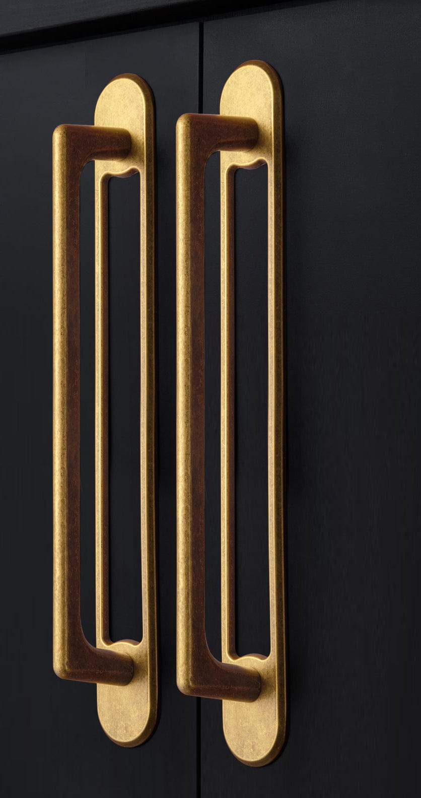 2 Pack Classic Cabinet Bar Pulls with Back Plate Zinc Alloy Cabinet Handle with Long Back Plate