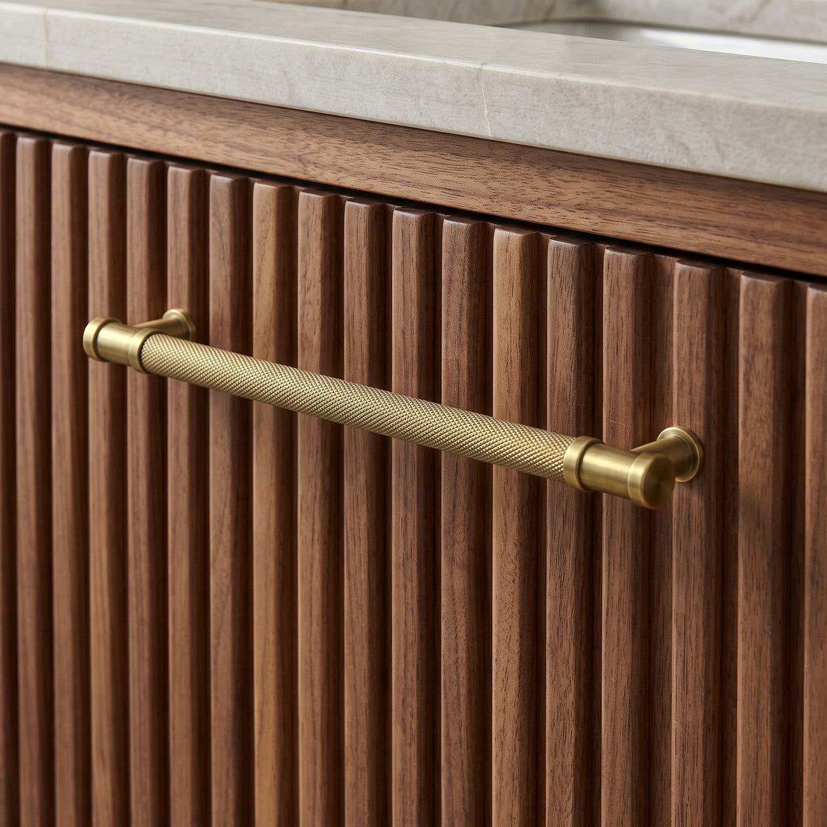 Knurled Metal Alloy Vintage Bronze Bar Pull Kitchen Hardware