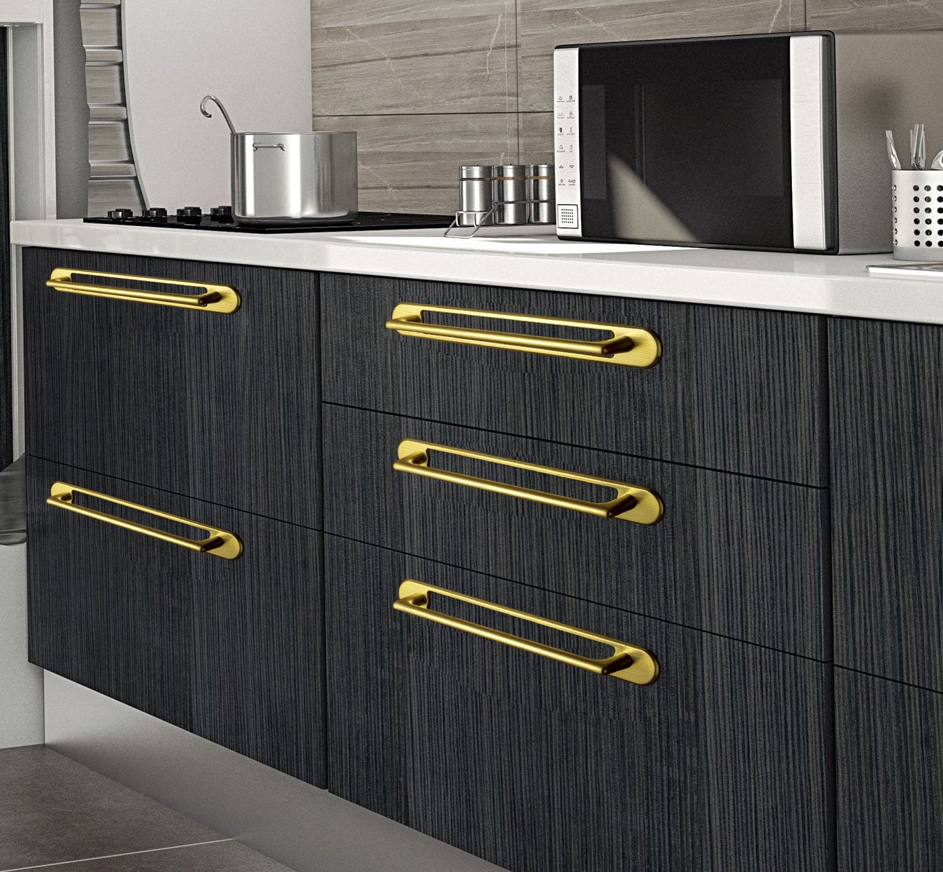 2 Pack Classic Cabinet Bar Pulls with Back Plate Zinc Alloy Cabinet Handle with Long Back Plate