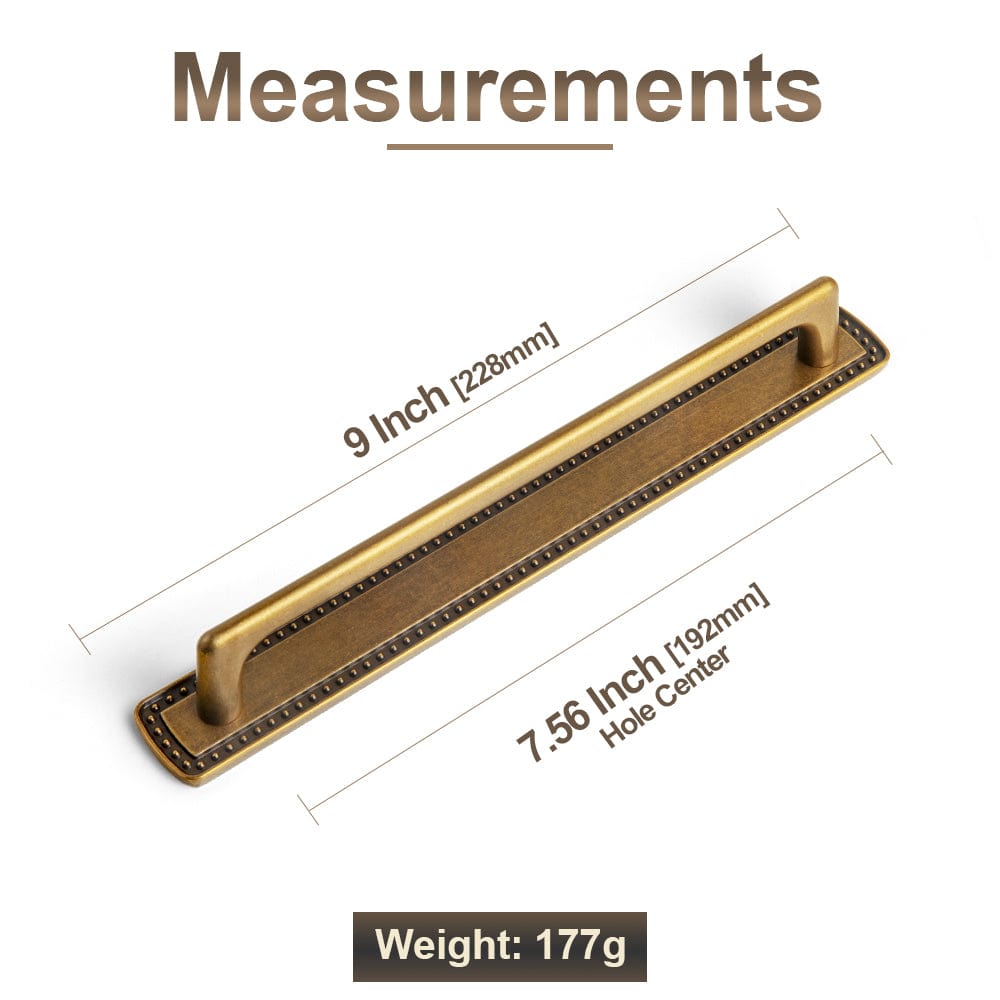 2 Pack Classic Cabinet Bar Pulls with Back Plate Zinc Alloy Cabinet Handle with Long Back Plate