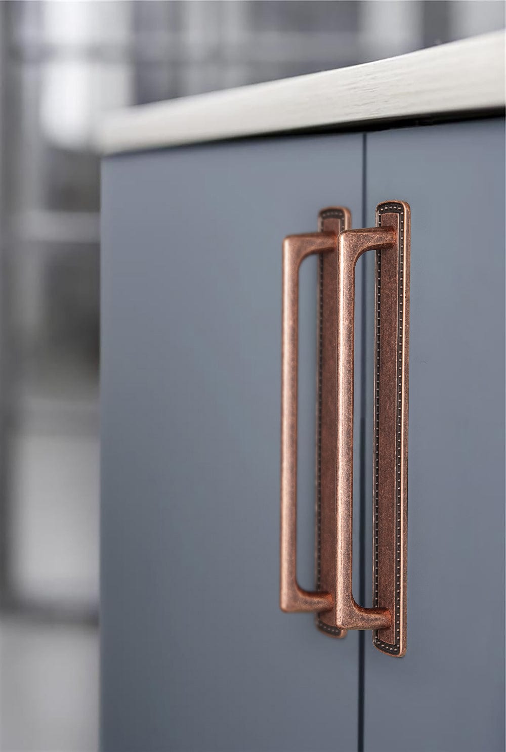 2 Pack Classic Cabinet Bar Pulls with Back Plate Zinc Alloy Cabinet Handle with Long Back Plate