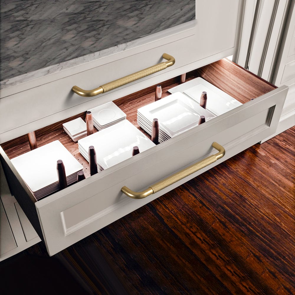 Knurled Cabinet Knobs Solid Metal Alloy Bar Pulls Handles for Closet Wardrobe Dresser