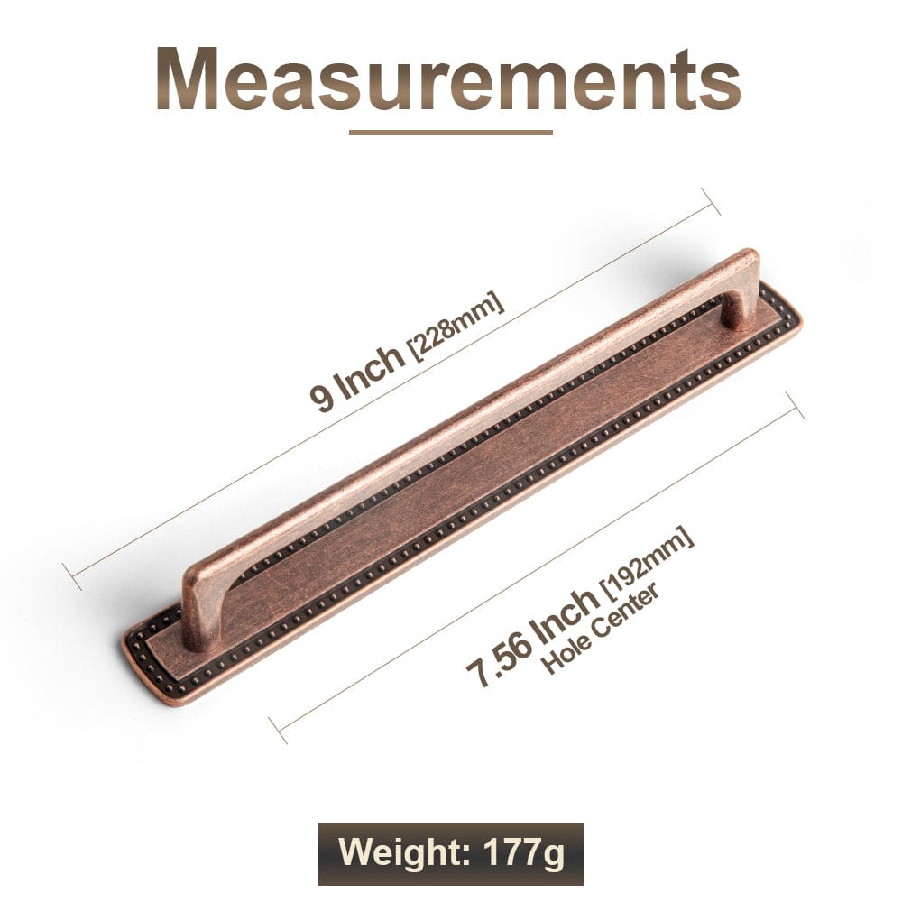 2 Pack Classic Cabinet Bar Pulls with Back Plate Zinc Alloy Cabinet Handle with Long Back Plate