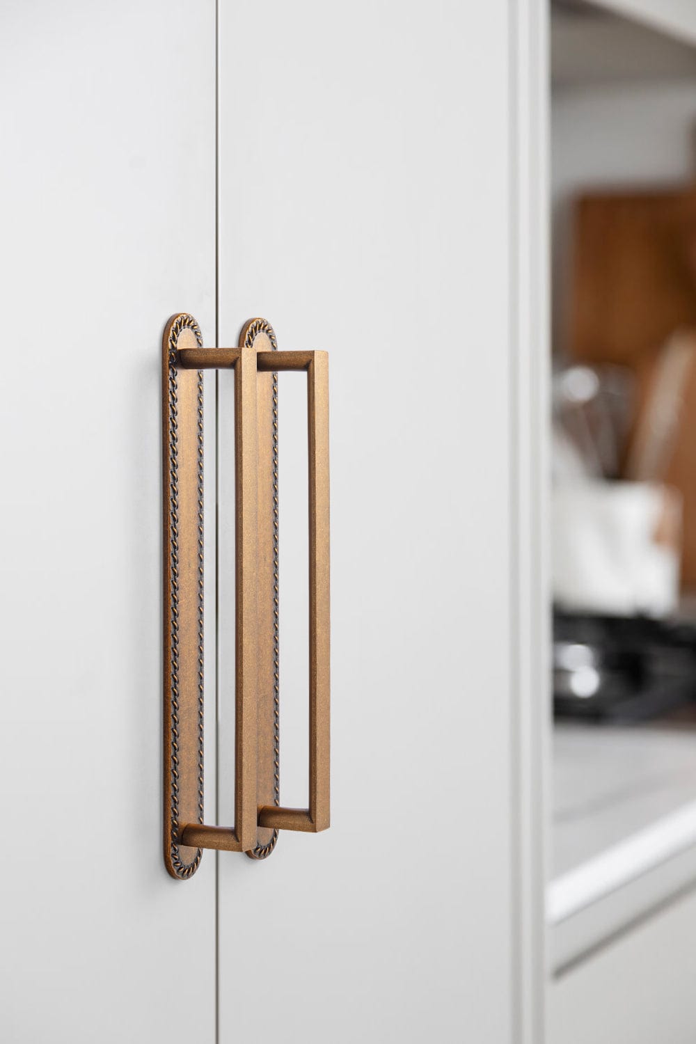 2 Pack Long Cabinet Bar Pulls with Back Plates Solid Drawer Handles Set