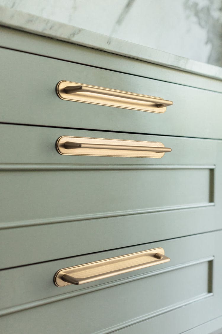 2 Pack Classic Cabinet Bar Pulls with Back Plate Zinc Alloy Cabinet Handle with Long Back Plate