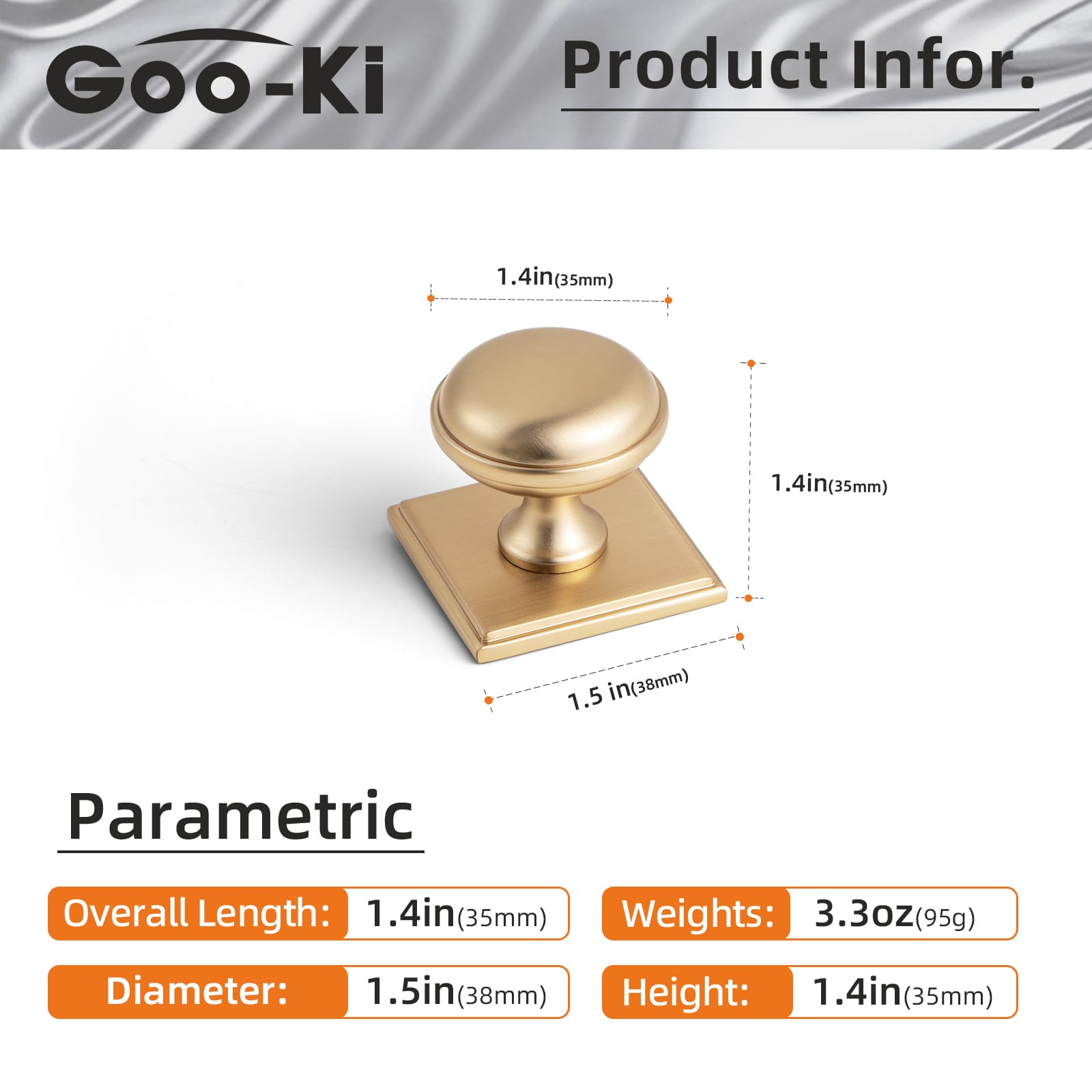 Classic Mushroom Cabinet Knob Zinc Alloy Round Cabinet Knob with Backplate for Kitchen Cabinet