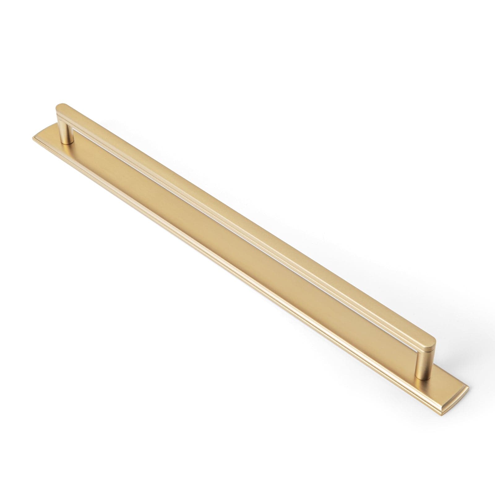 2 Pack Cabinet Handles with Back Plate Vintage Kitchen Drawer Pulls with Subtle Curves