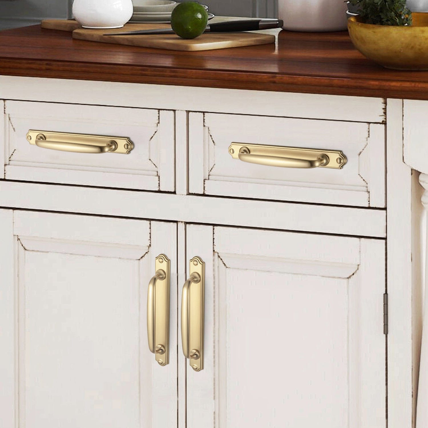 Antique Bronze Drawer Pulls Solid Vintage Retro Bar Pull Furniture Hardware