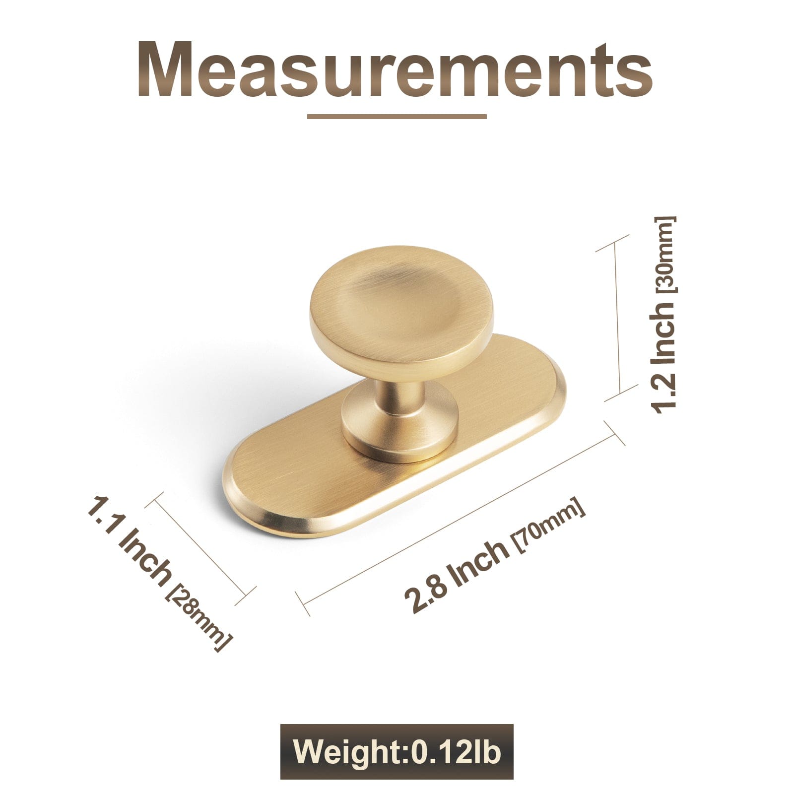 6 Pack Assorted Shaped Zinc Alloy Cabinet Hardware - Knobs and Back Plates for Stylish Furniture