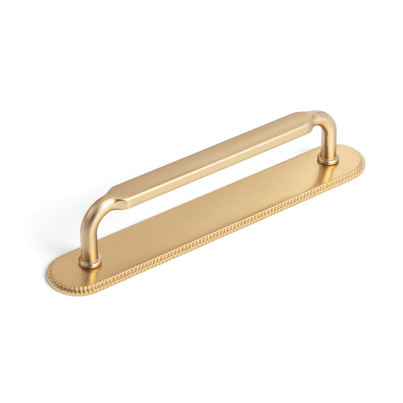 2 Pack Antique Brass Cabinet Pulls with Back Plate Zinc Alloy Drawer Handle with Long Back Plate