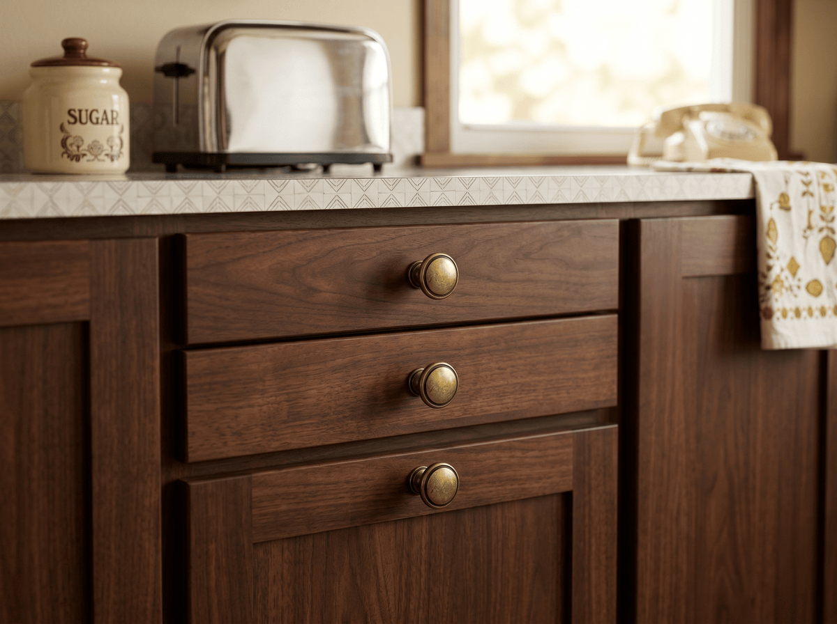 Premium Zinc Alloy Decorative Cabinet Knobs, Classic Round Furniture Pull Knobs for Kitchen Cabinet