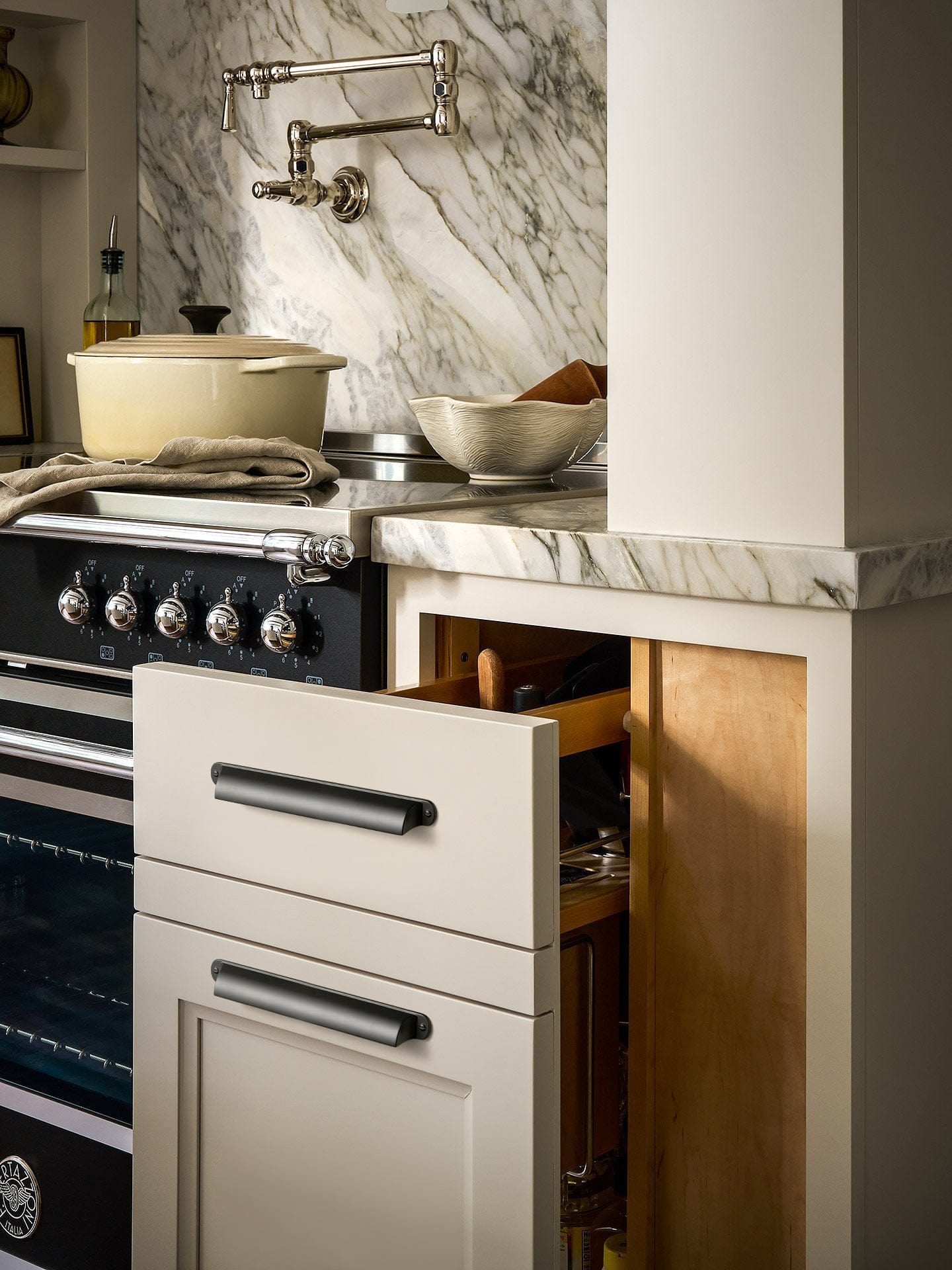 Modern Multi-Color Cabinet Cup Pulls Bin Drawer Pull Stylish Hardware for Furniture Upgrades