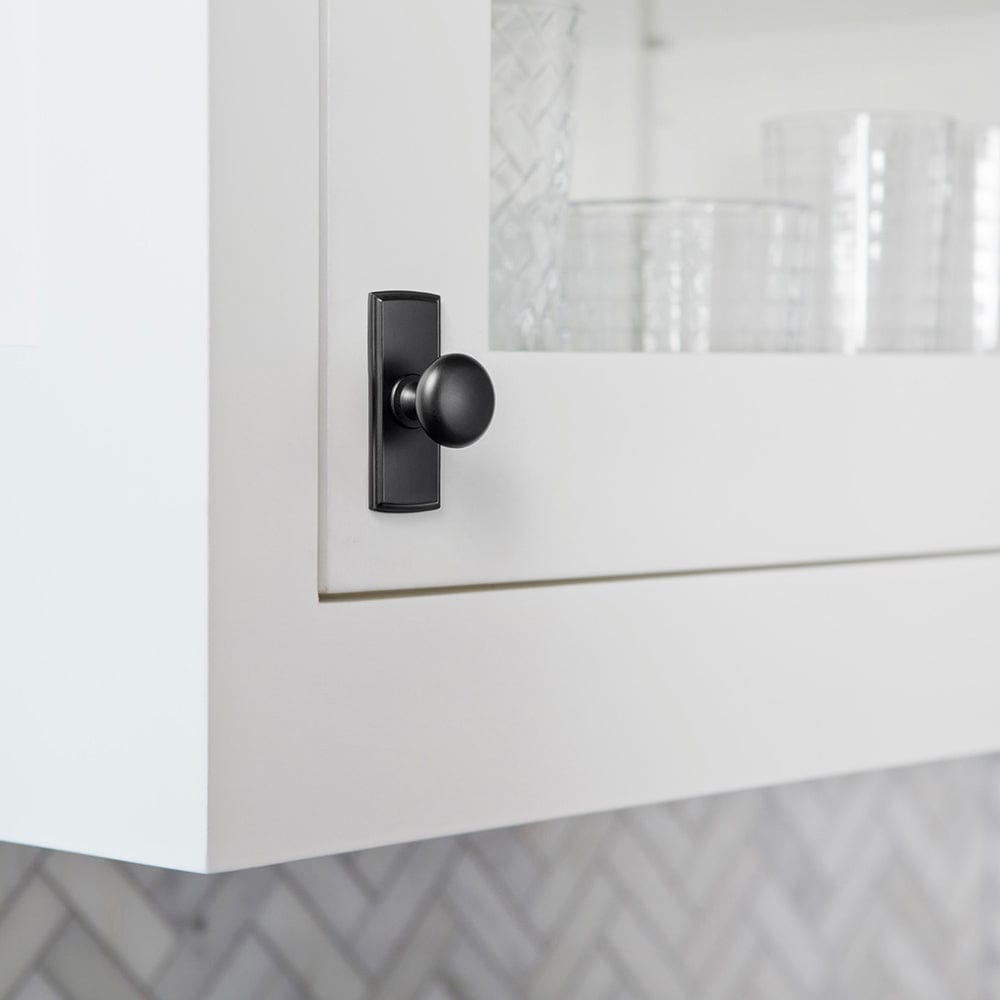 Antique Brass Zinc Alloy Cabinet Knob with Back Plate Single Hole Center Cabinet Hardware for Bedroom Kitchen