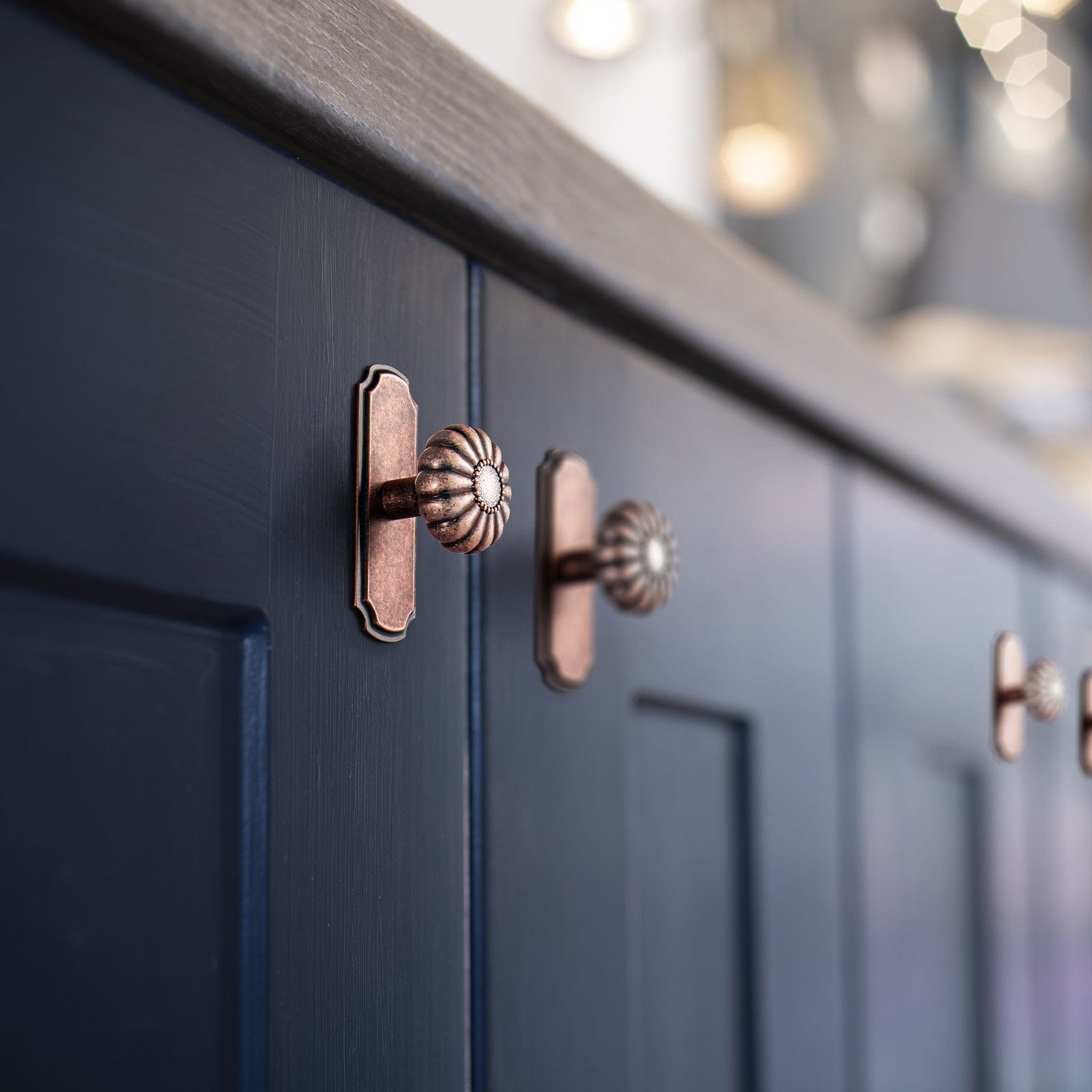 Pumpkin Shape Vintage Cabinet Knobs 1.25 Inch Diameter Drawer Knobs